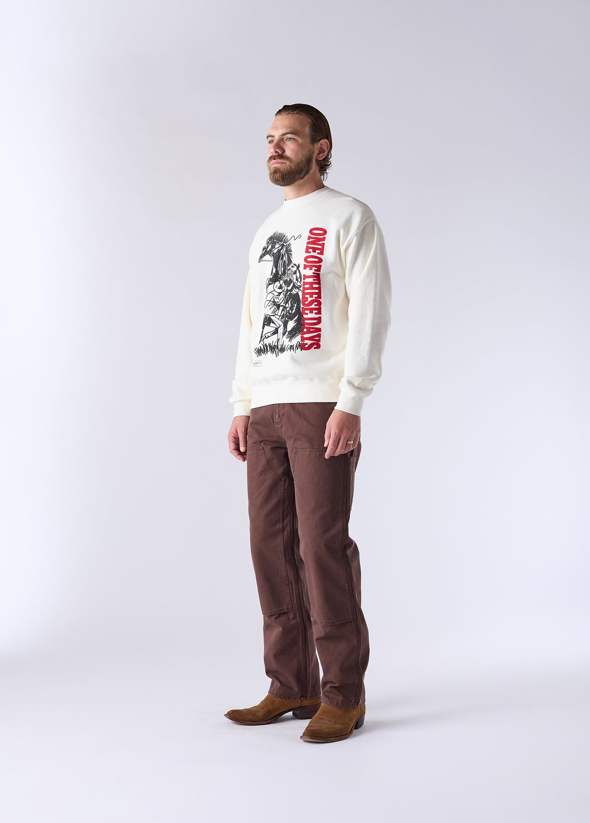 Anyhow Crewneck Sweatshirt | Bone
