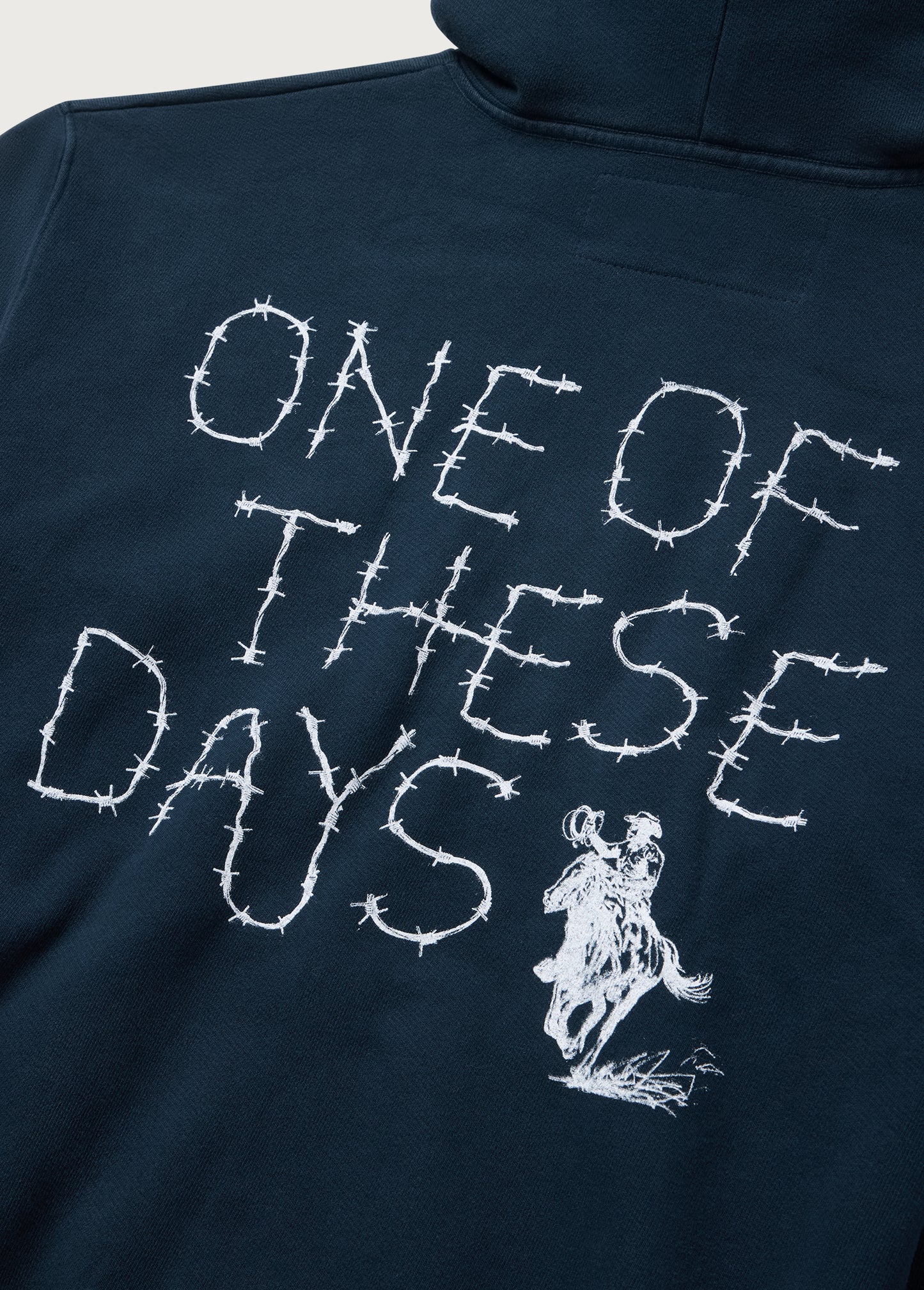 Barbed Zip Up Hoodie | Hard Washed Navy