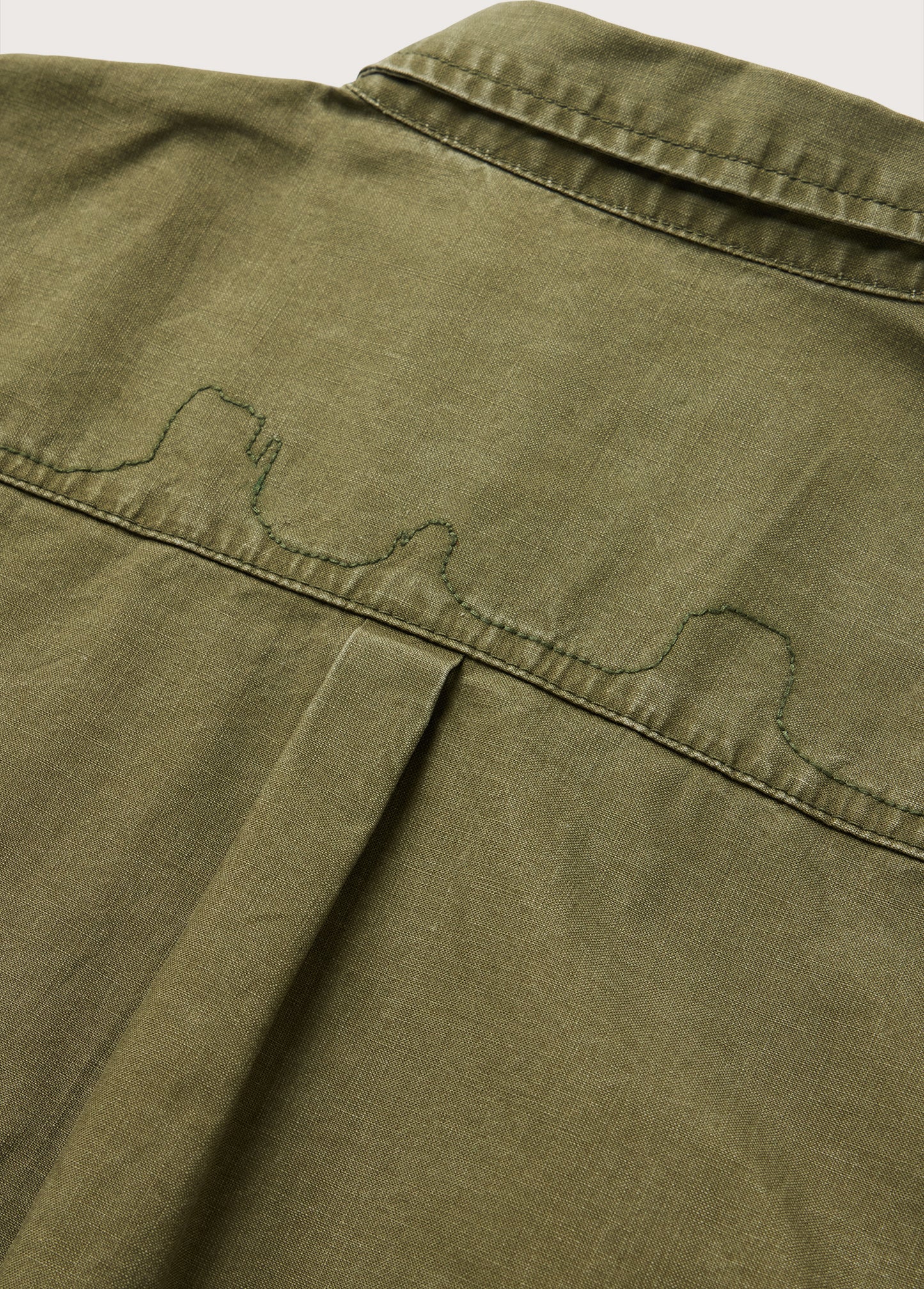 Twill Button Down Shirt | Olive