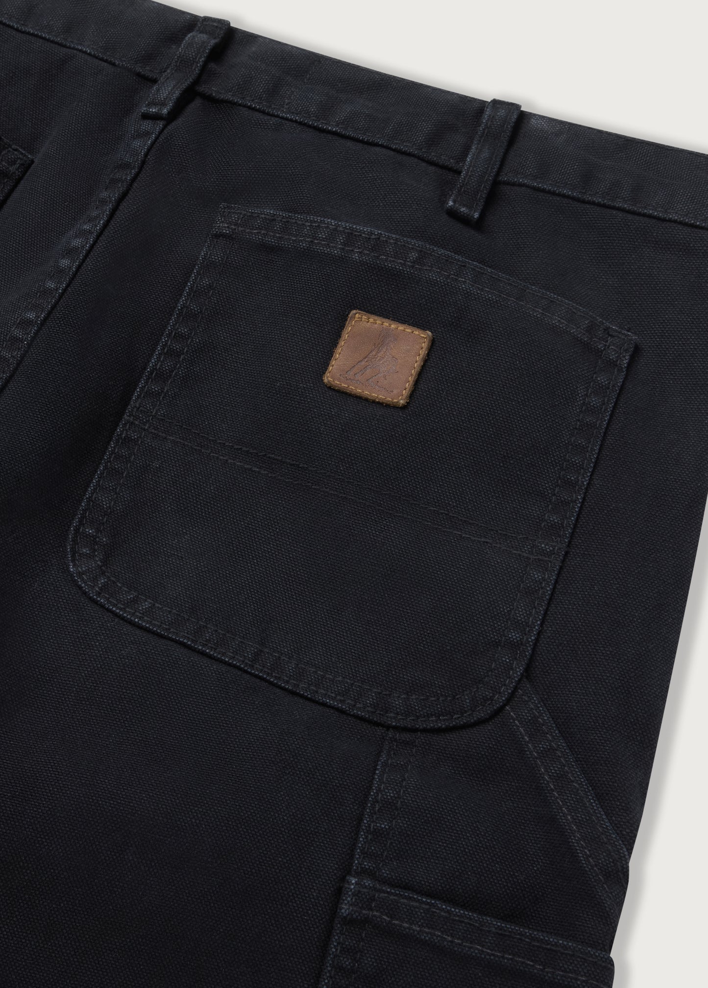 Canvas Double Knee Pant | Washed Black