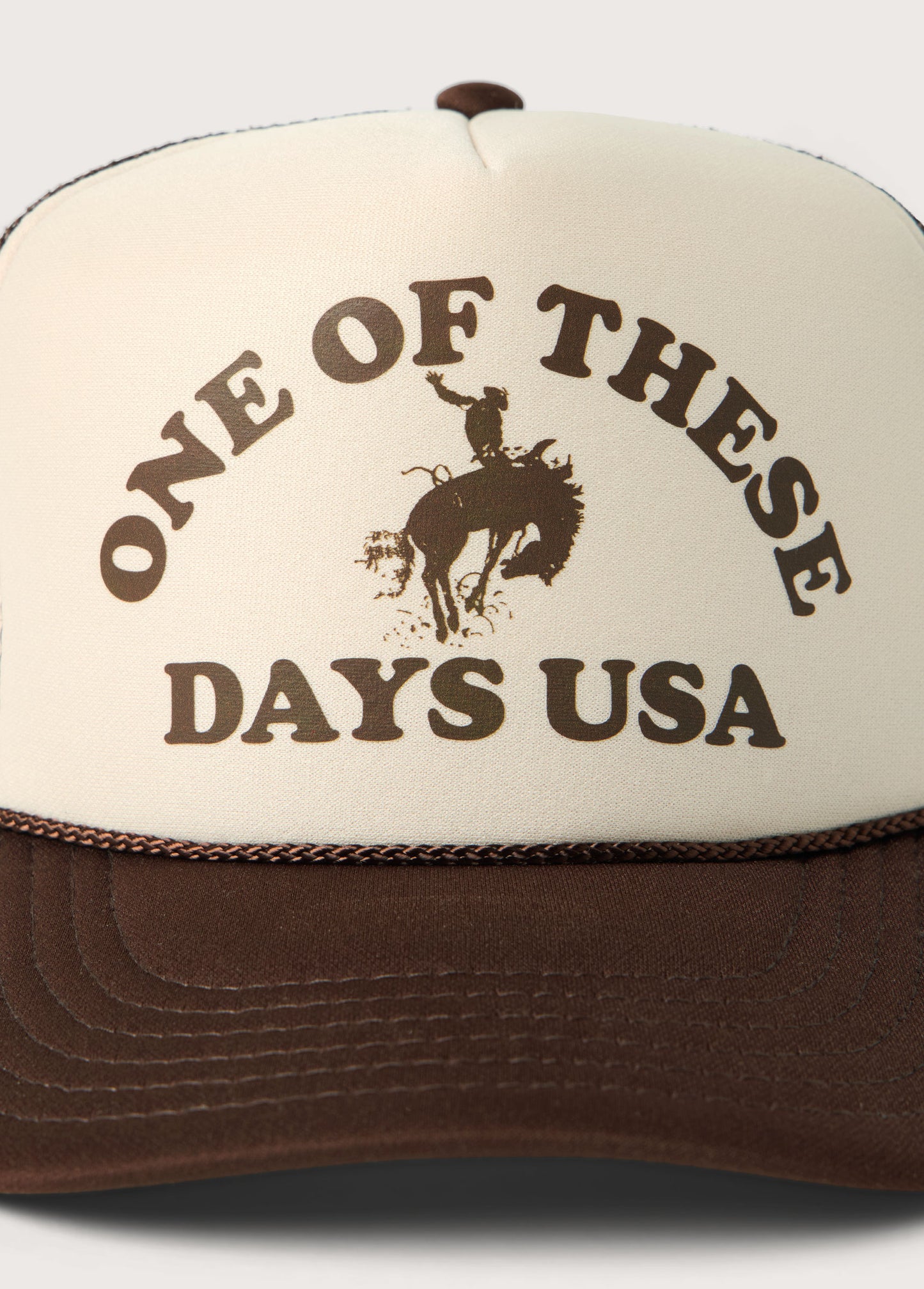 Days USA Foam Trucker Hat | Tan Brown