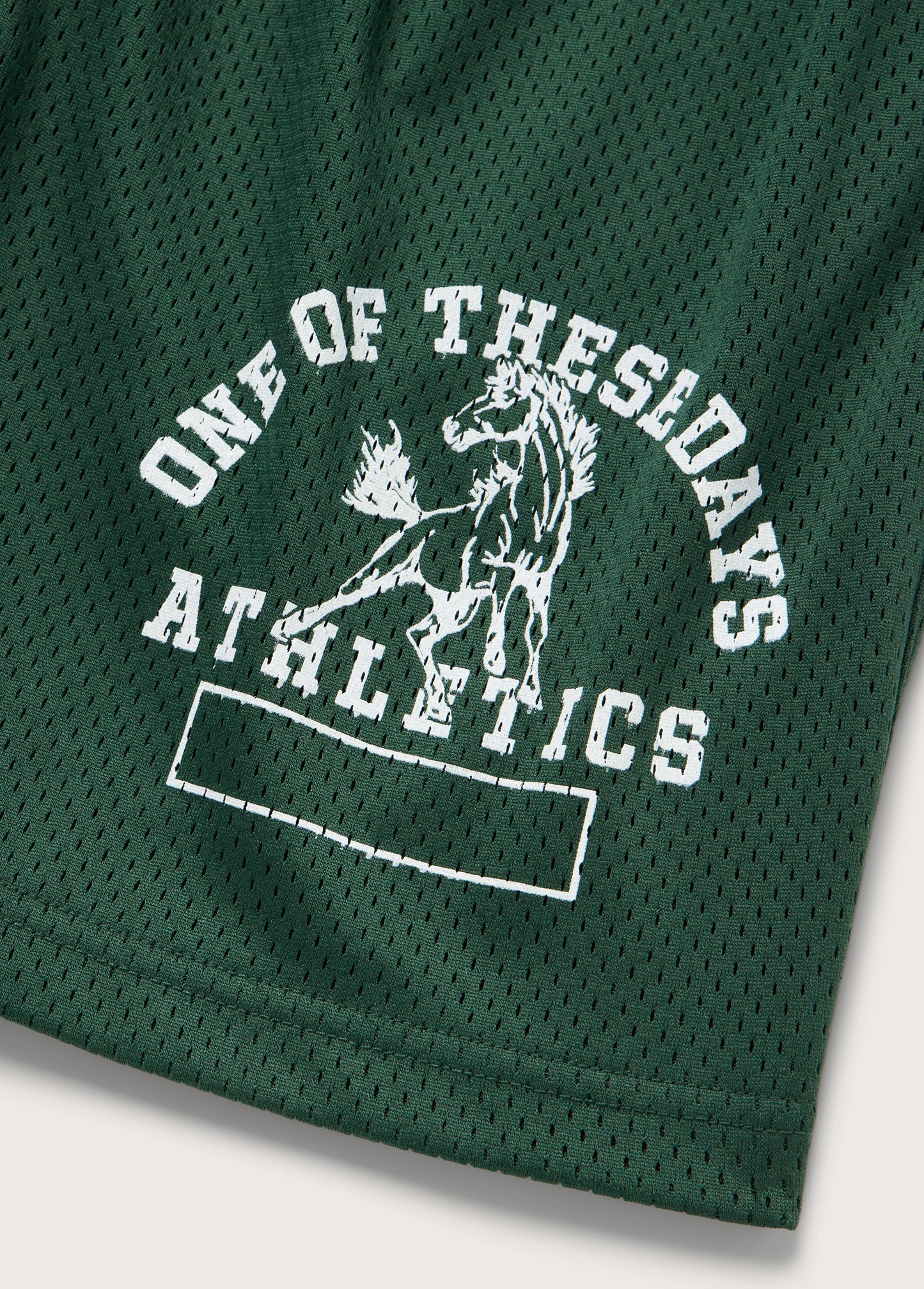 Mustang Athletics Mesh Shorts | Forest Green