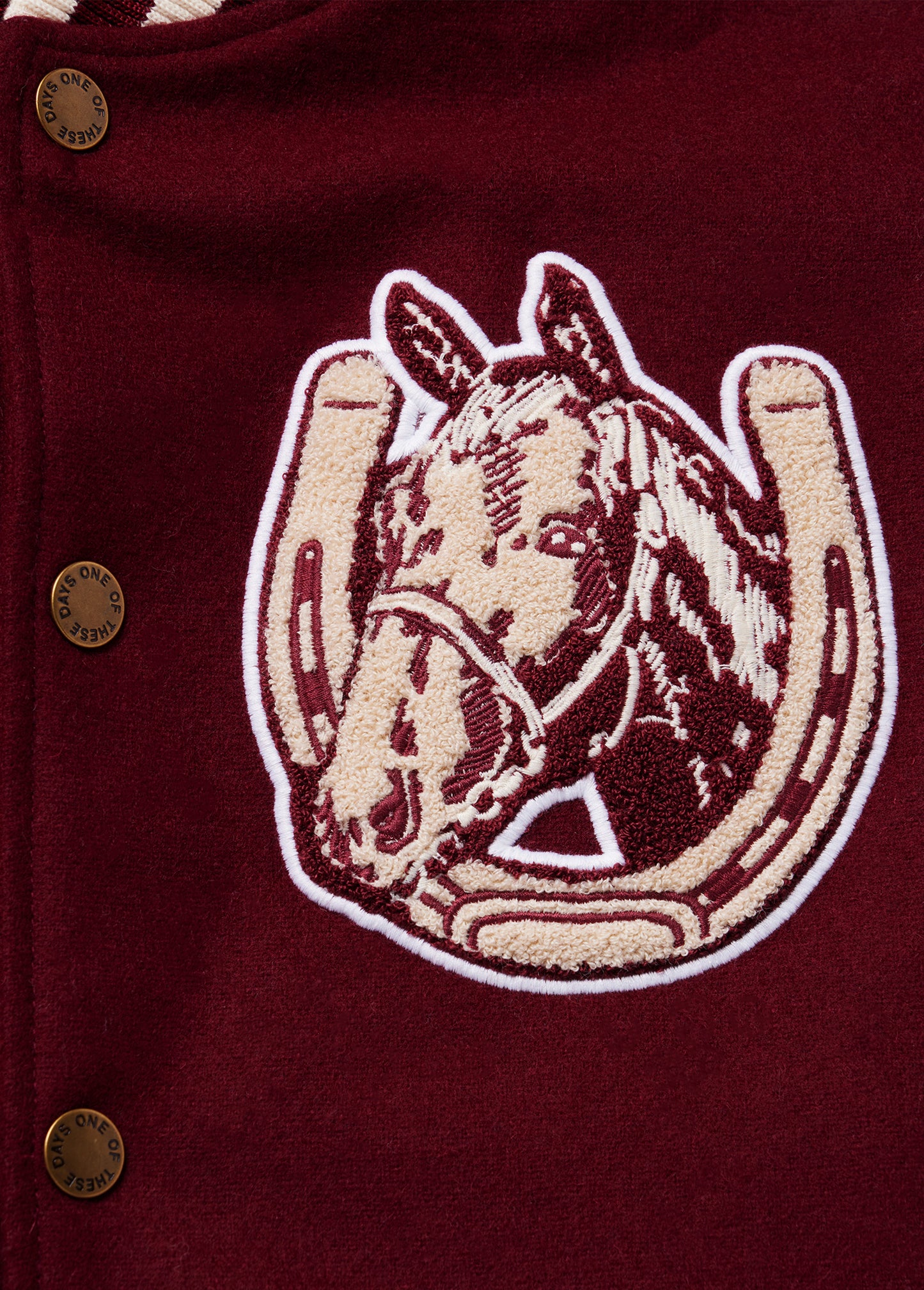 Mustang Varsity Jacket | Burgundy