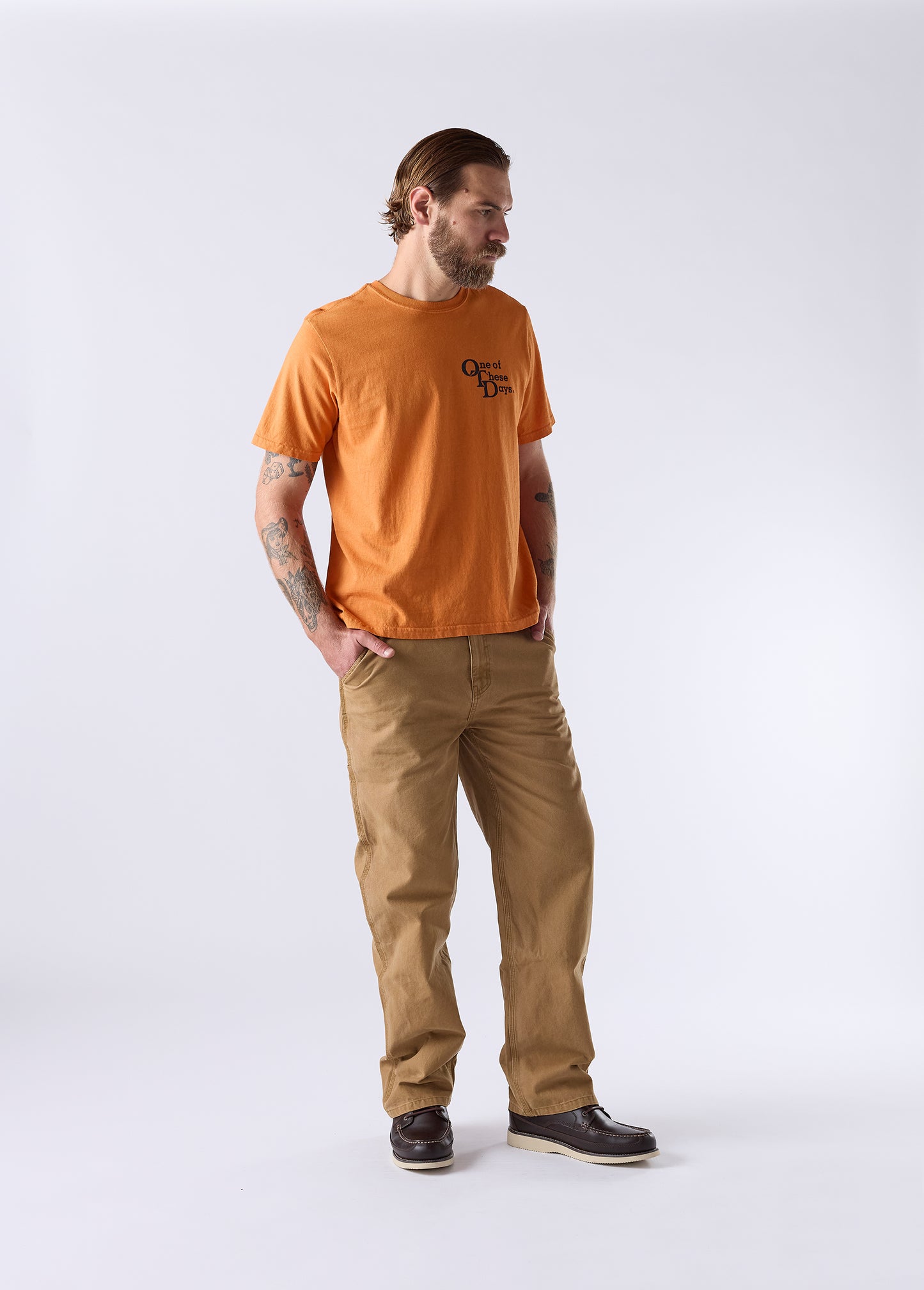 OTD Stacked Logo Tee | Orange