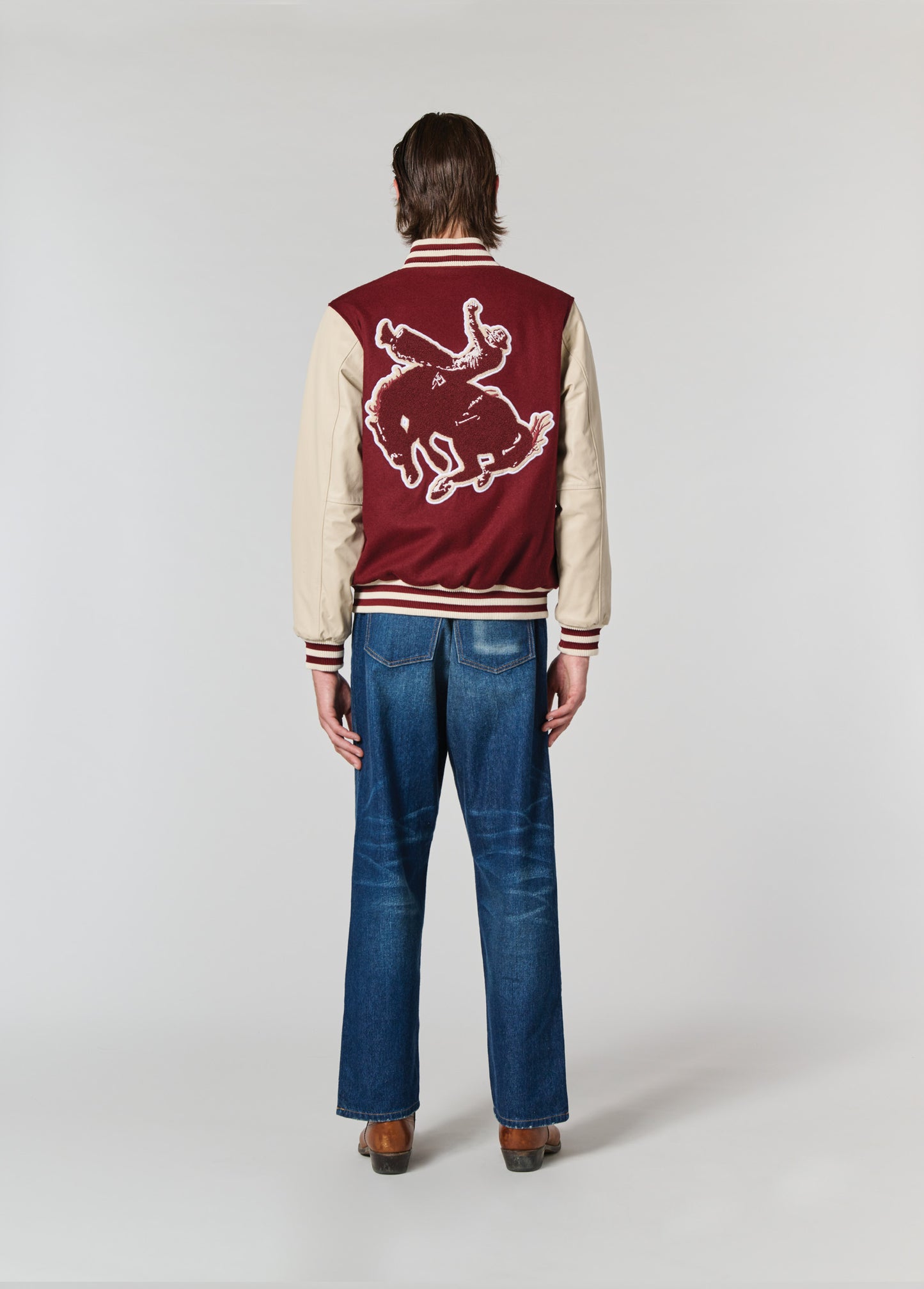 Mustang Varsity Jacket | Burgundy