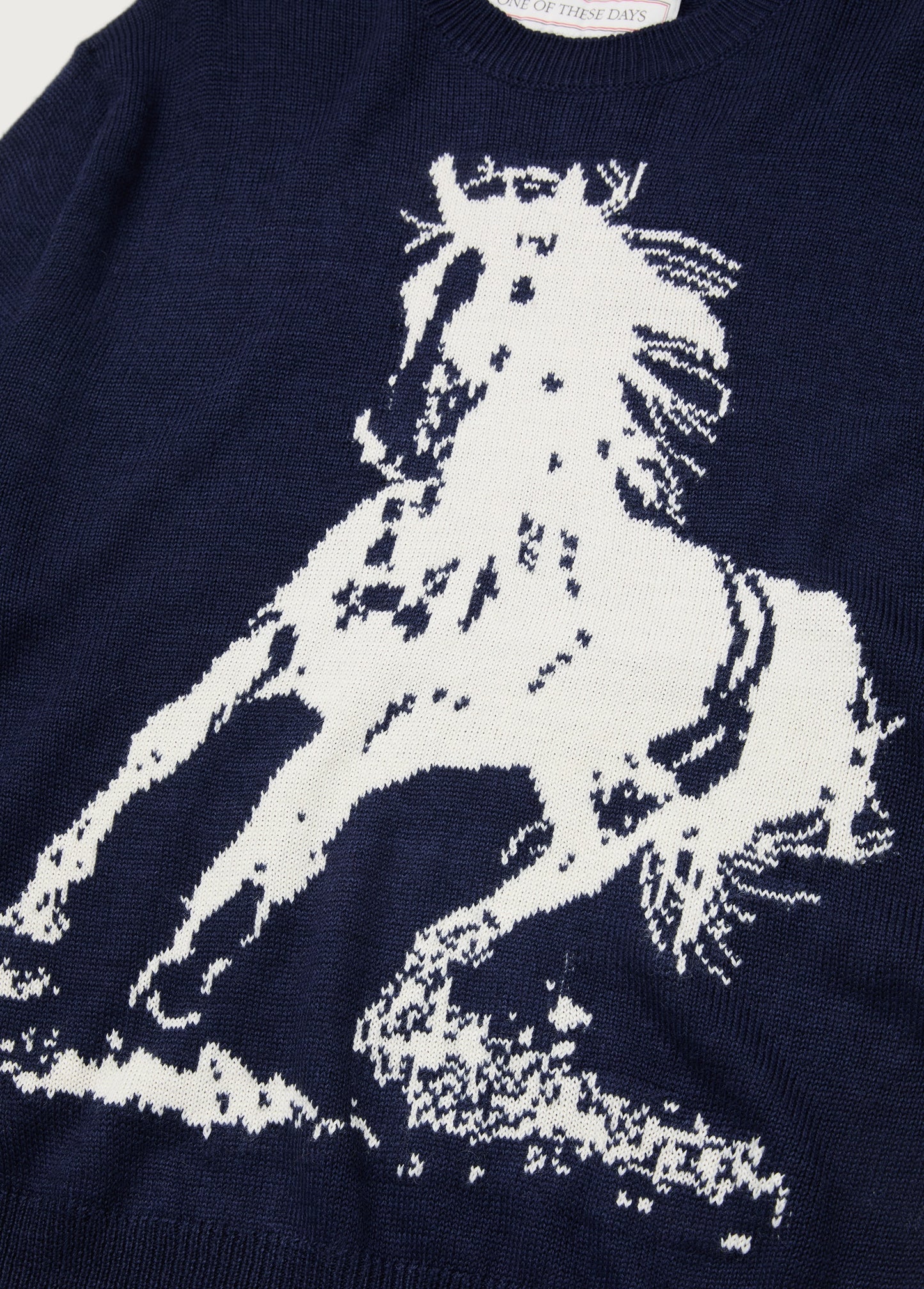 Running Horse Knit Sweater | Navy