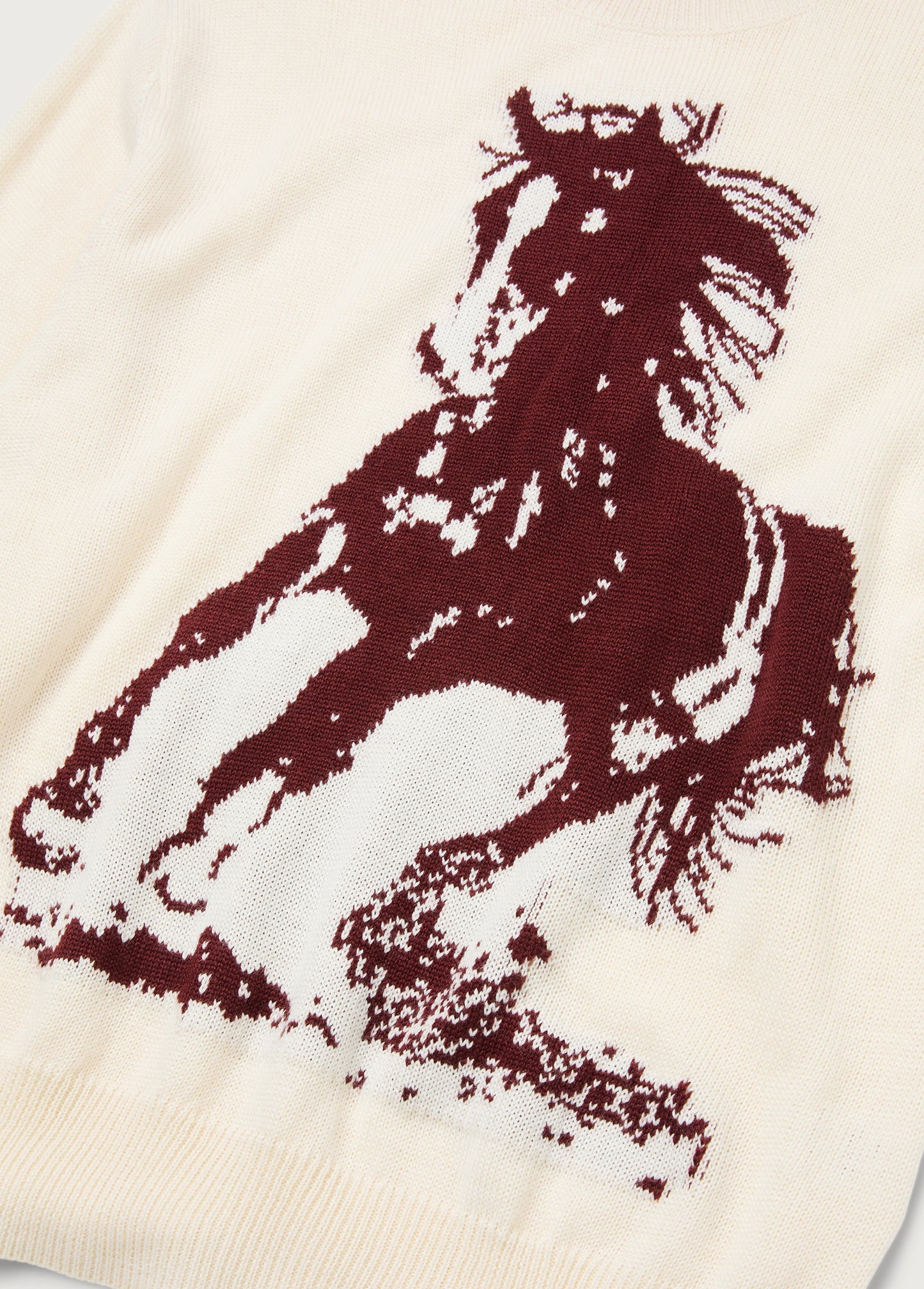 Running Horse Knit Sweater | Oatmeal