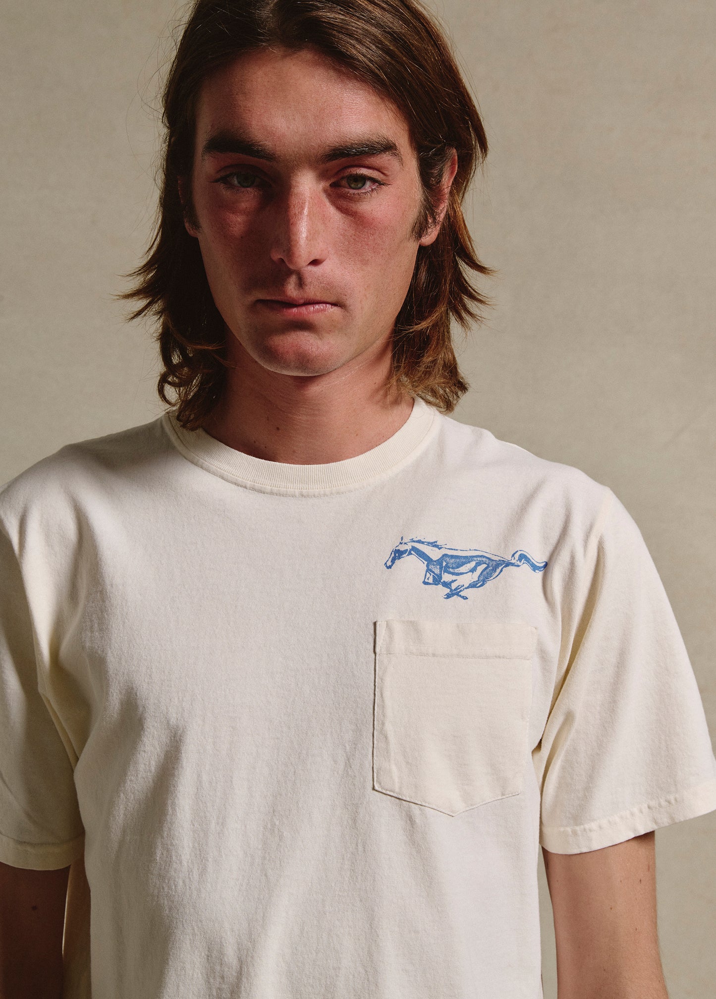 Mustang Cross Tee | Bone