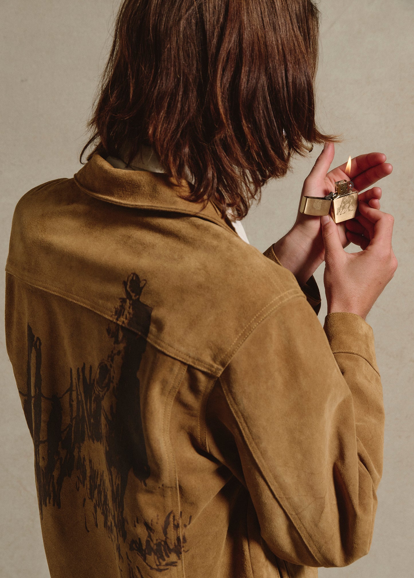 Along The Fence Trucker Jacket | Tobacco Suede