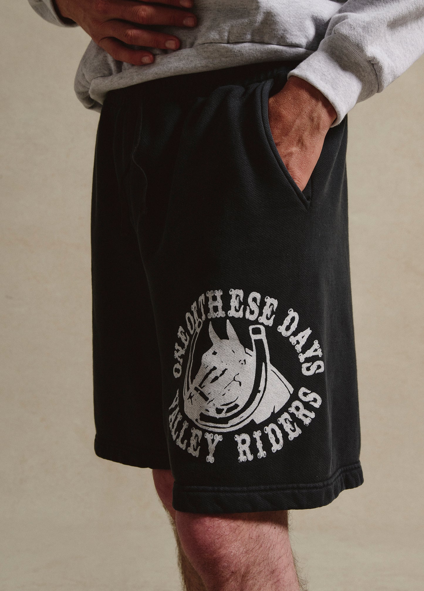 Valley Riders Sweatshort | Washed Black