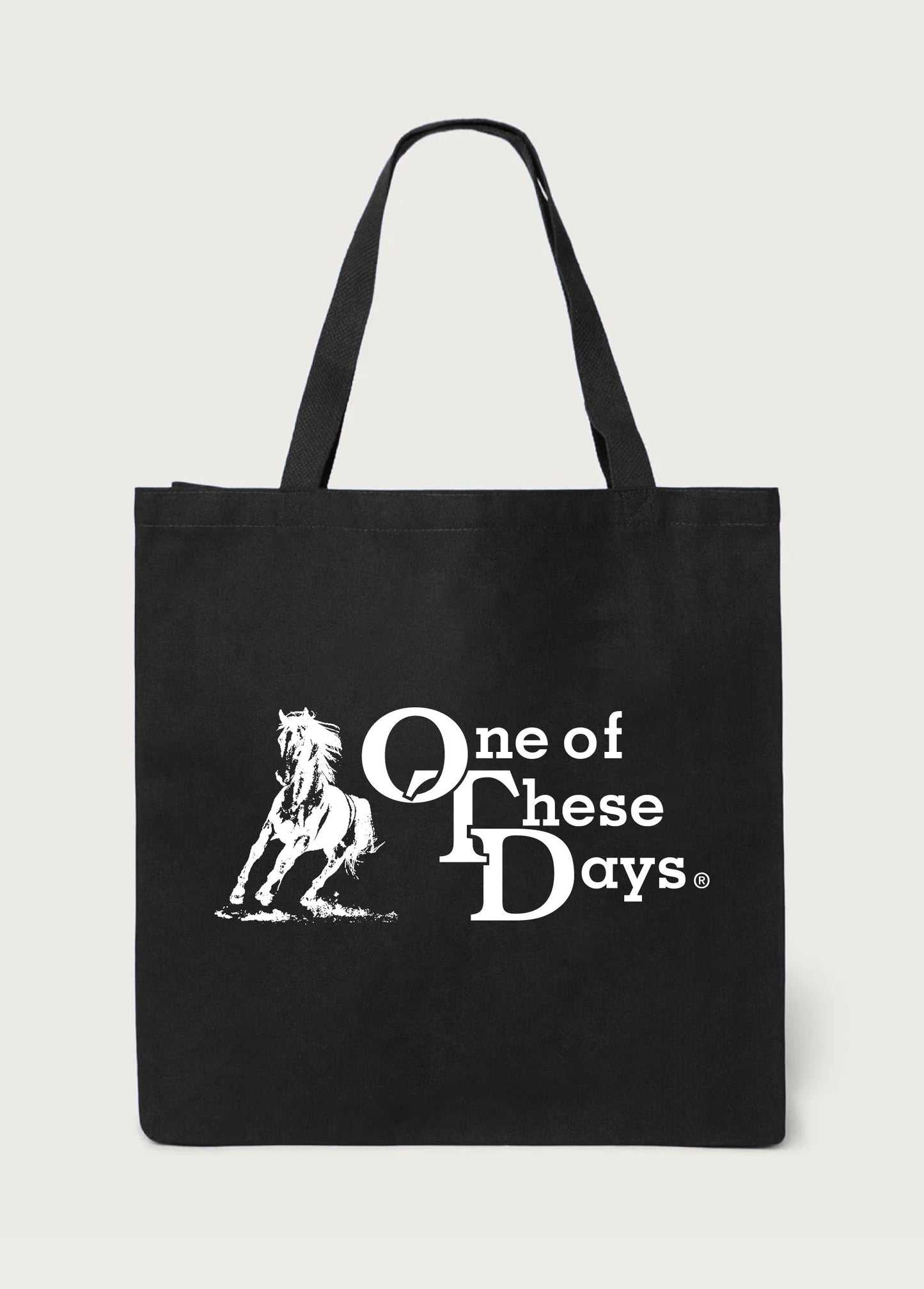 Stacked Logo Tote Bag | Black