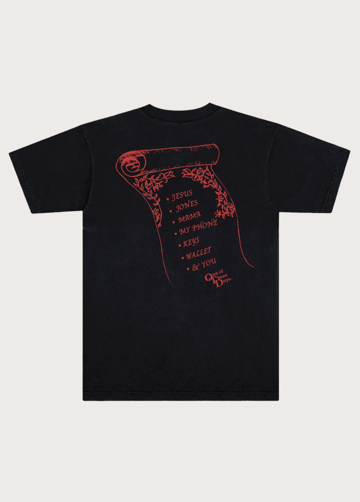 Phone, Keys, Wallet x One Of These Days Black T-Shirt