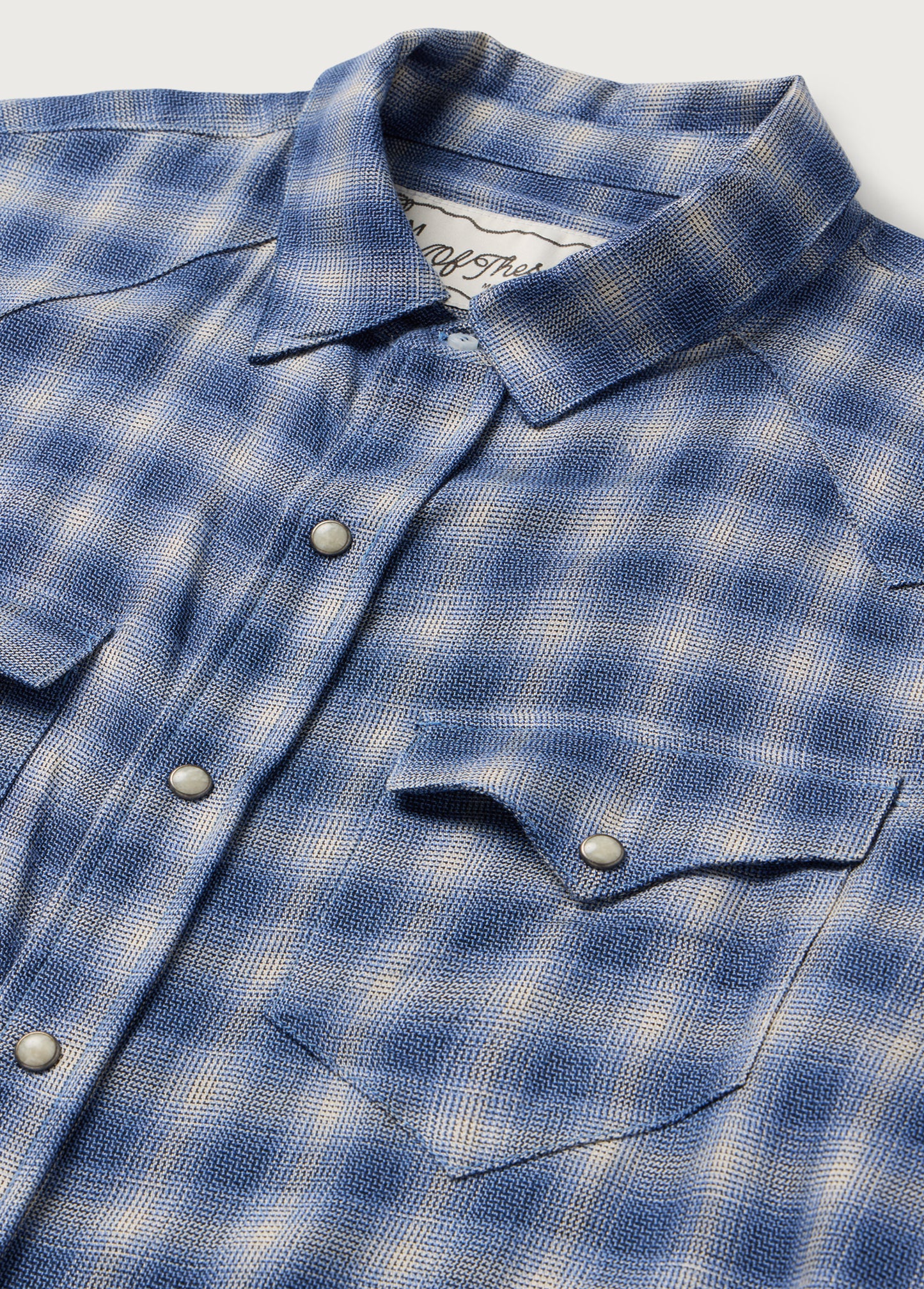 Shadow Plaid Western Shirt | Blue