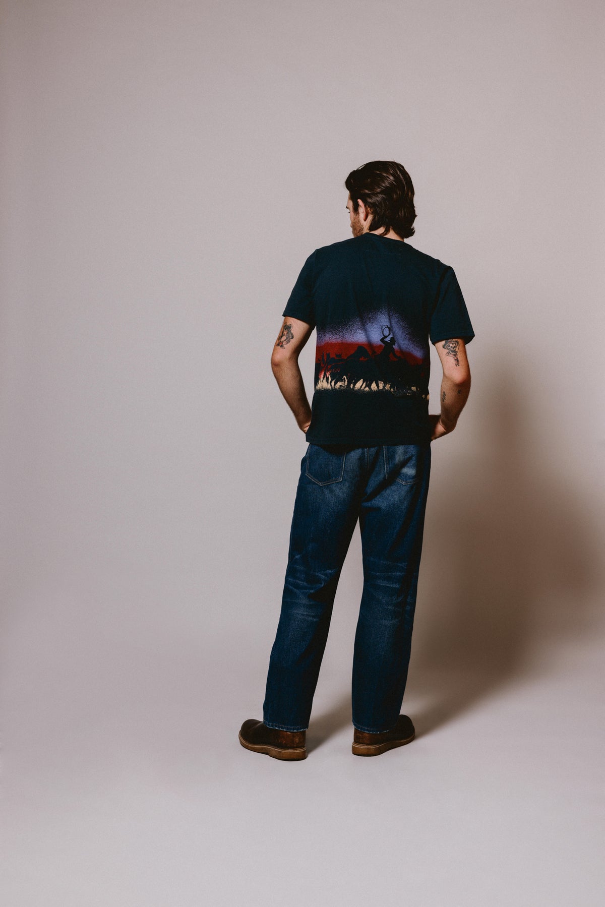 Driftin' Back T-Shirt - Dusk | Hard Washed Black