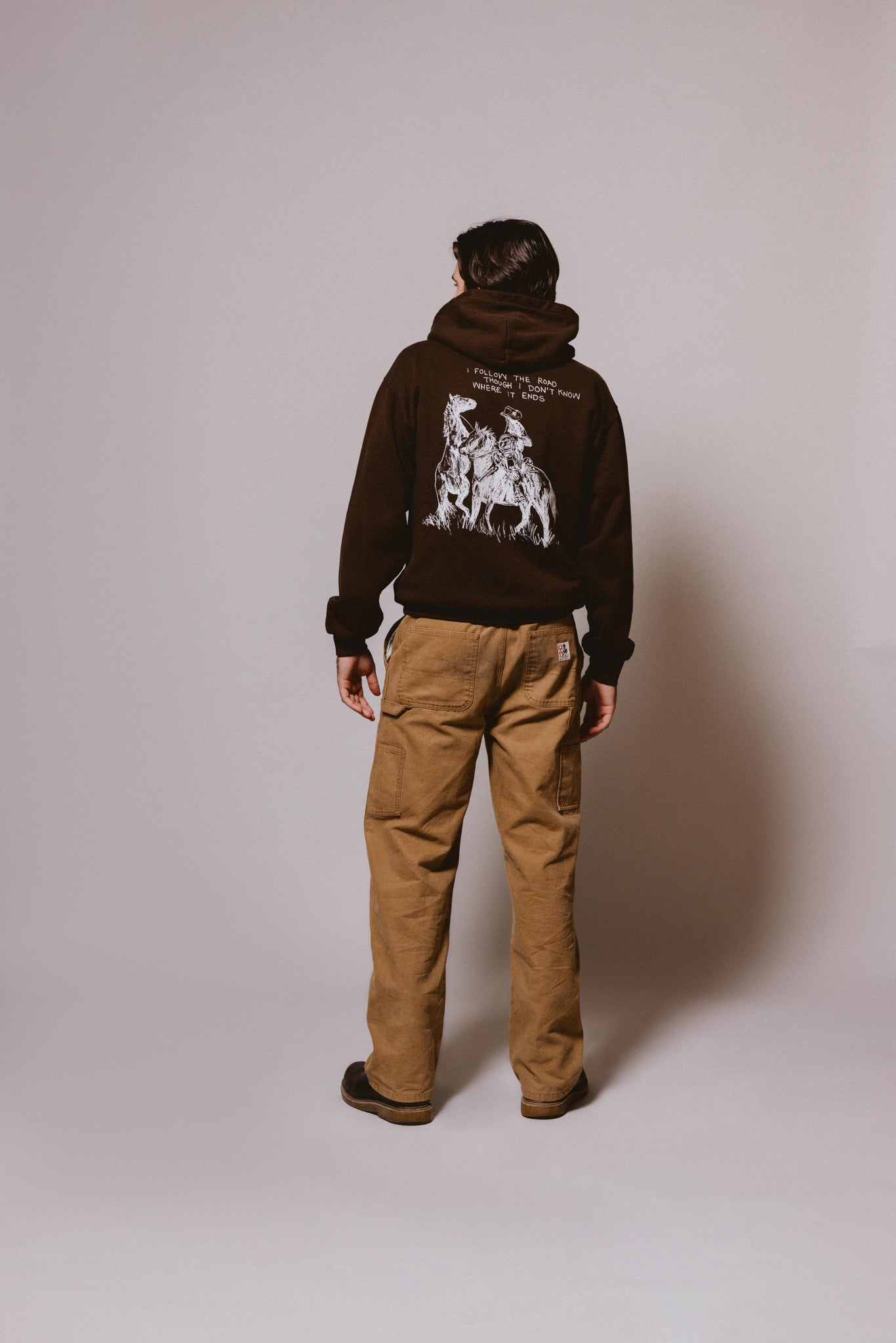 Follow The Road Hooded Sweatshirt | Dark Brown