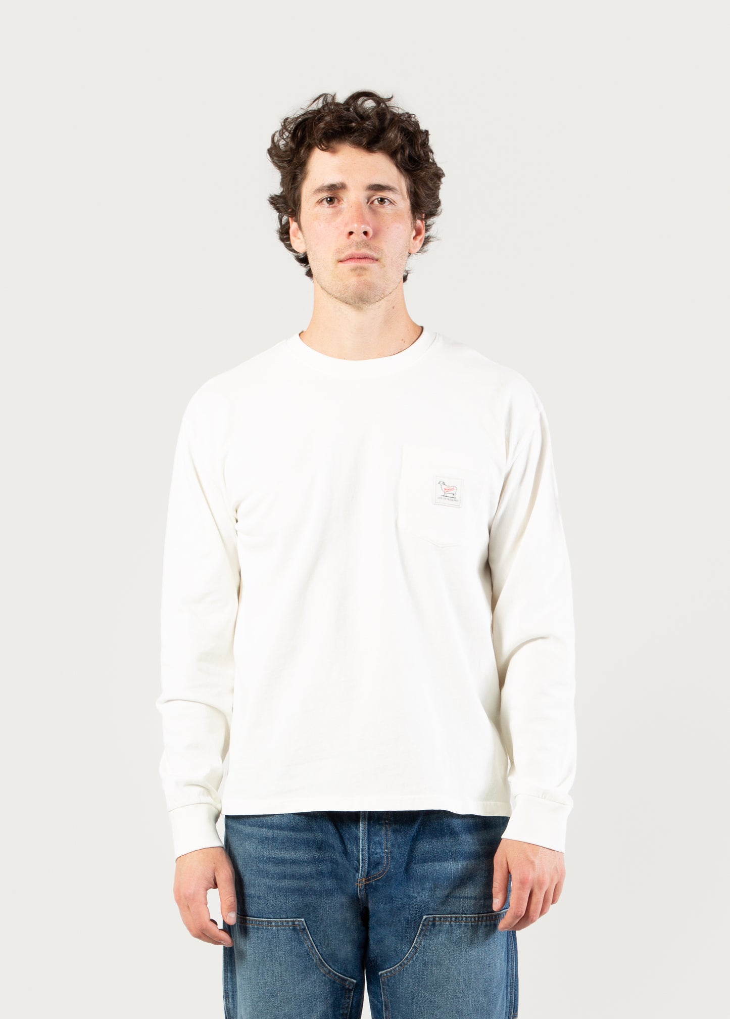 Longsleeve Pocket Tee | Bone