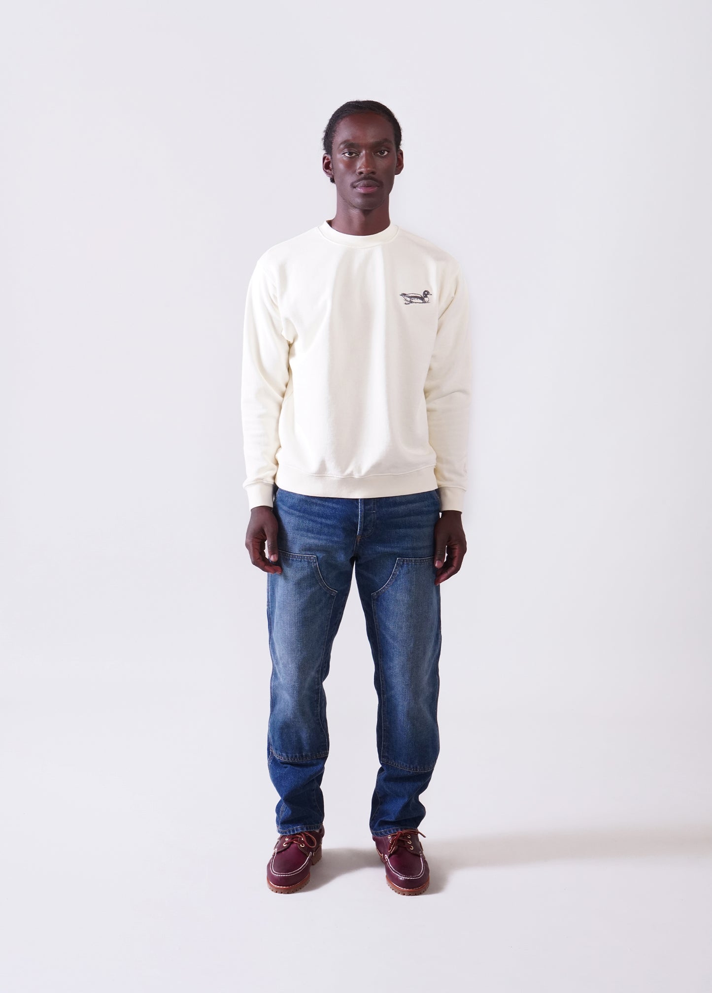 Mallard Hunt Crewneck Sweatshirt | Bone