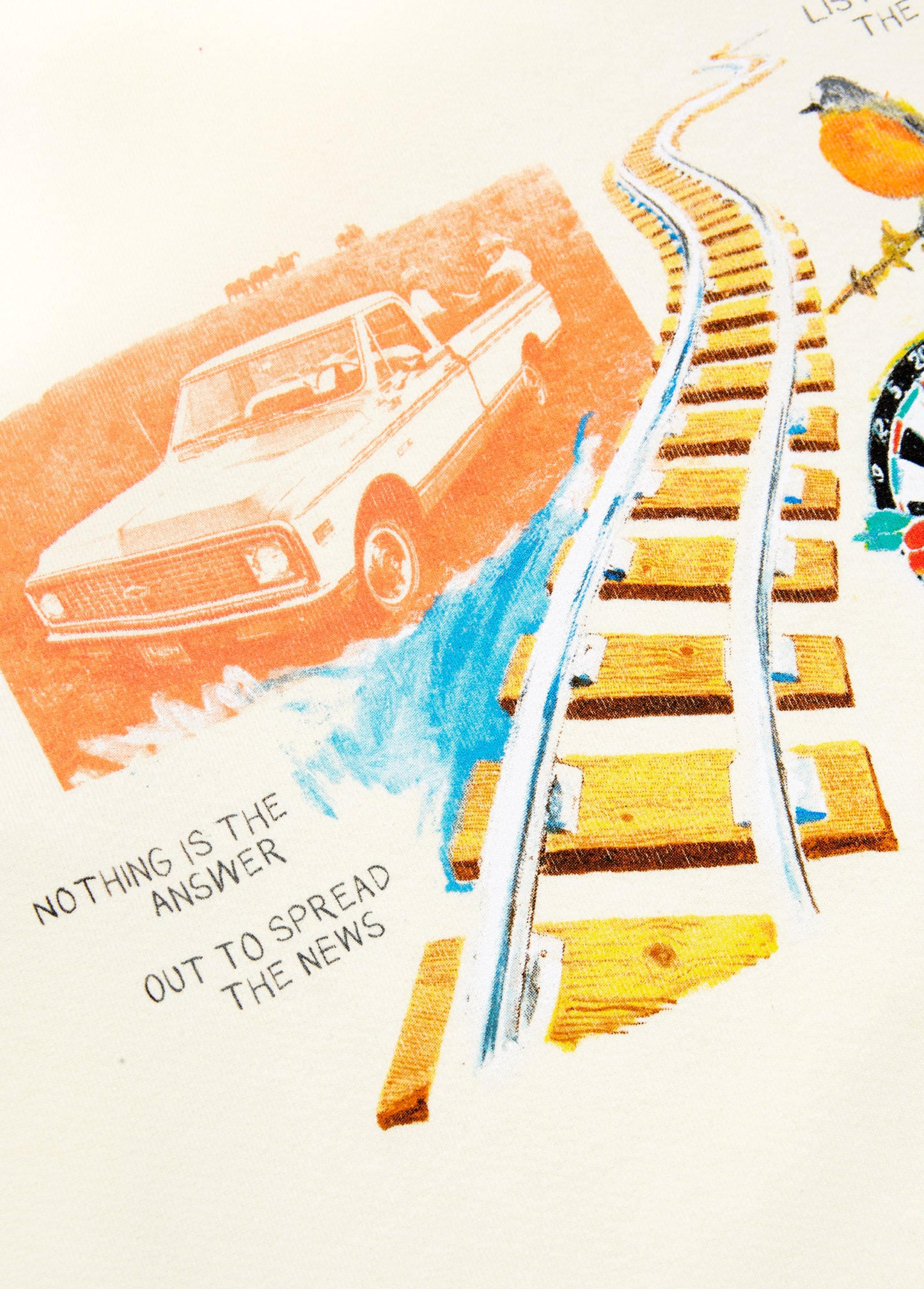 Listen To The Night Crewneck Sweatshirt | Bone