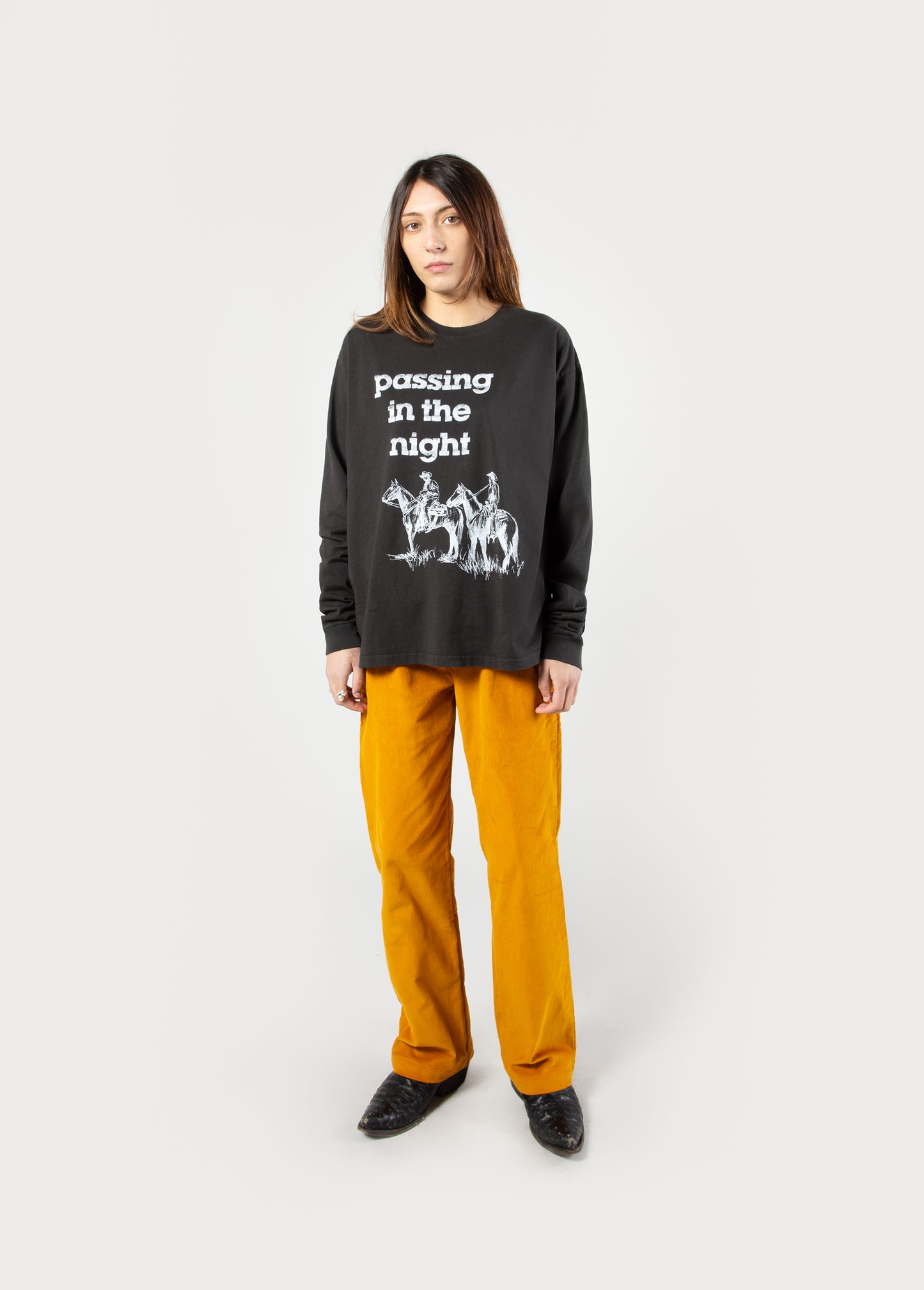 Passing In The Night Longsleeve Shirt | Black