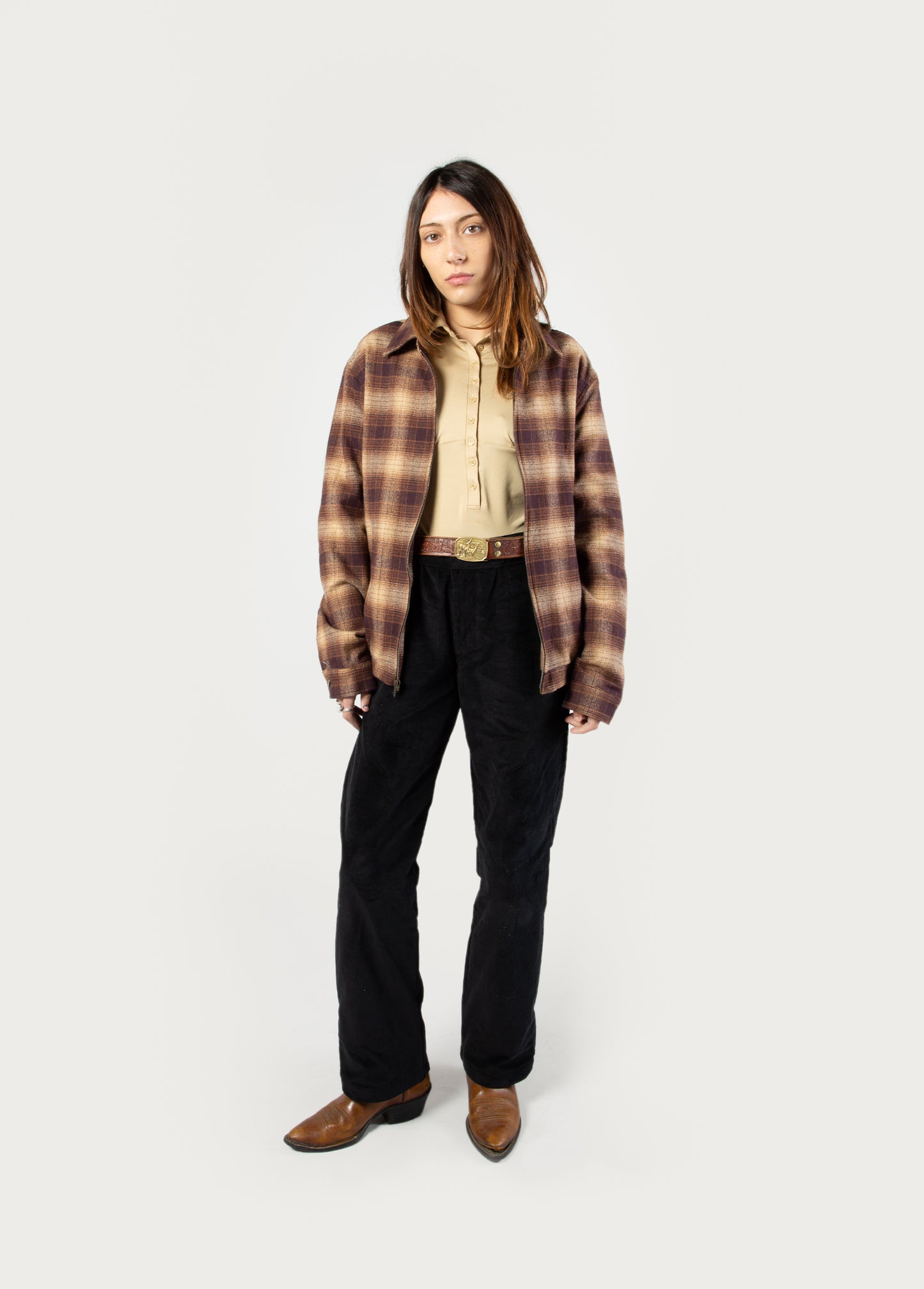 Plaid Jacket | Brown