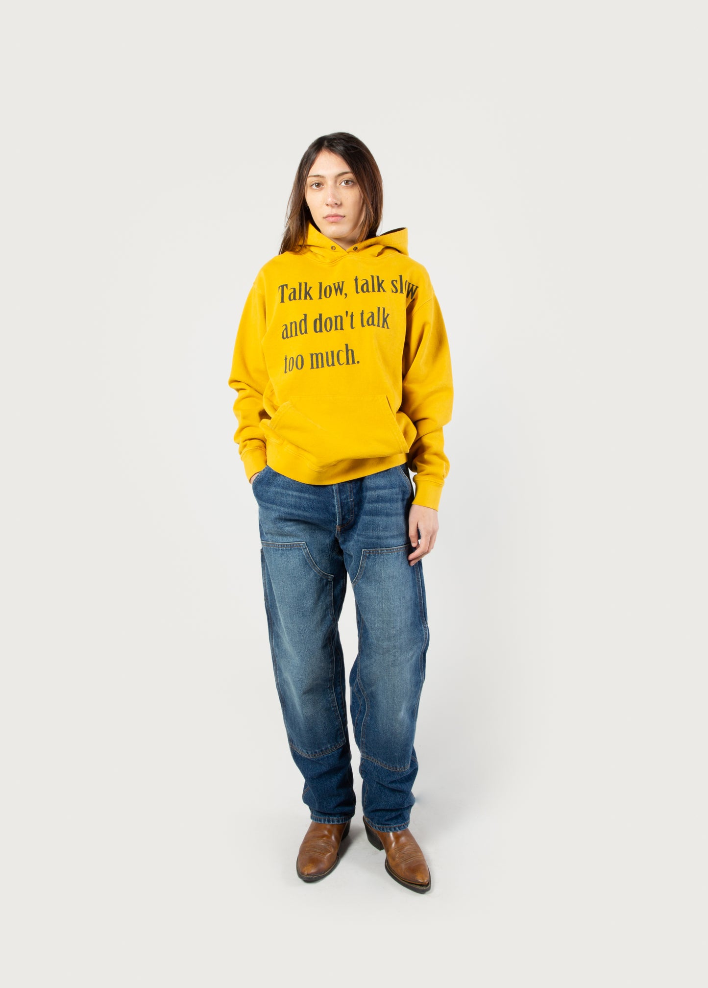 Talk Low, Talk Slow Hooded Sweatshirt | Mustard
