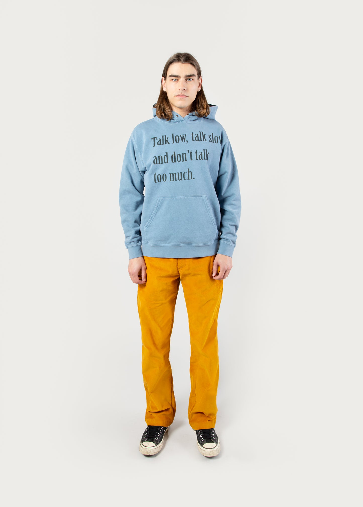 Talk Low, Talk Slow Hooded Sweatshirt | Washed Blue