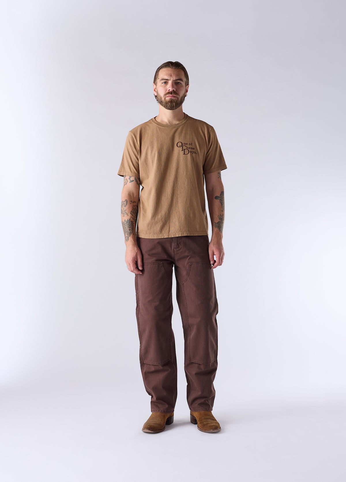 OTD Stacked Logo T-Shirt | Brown