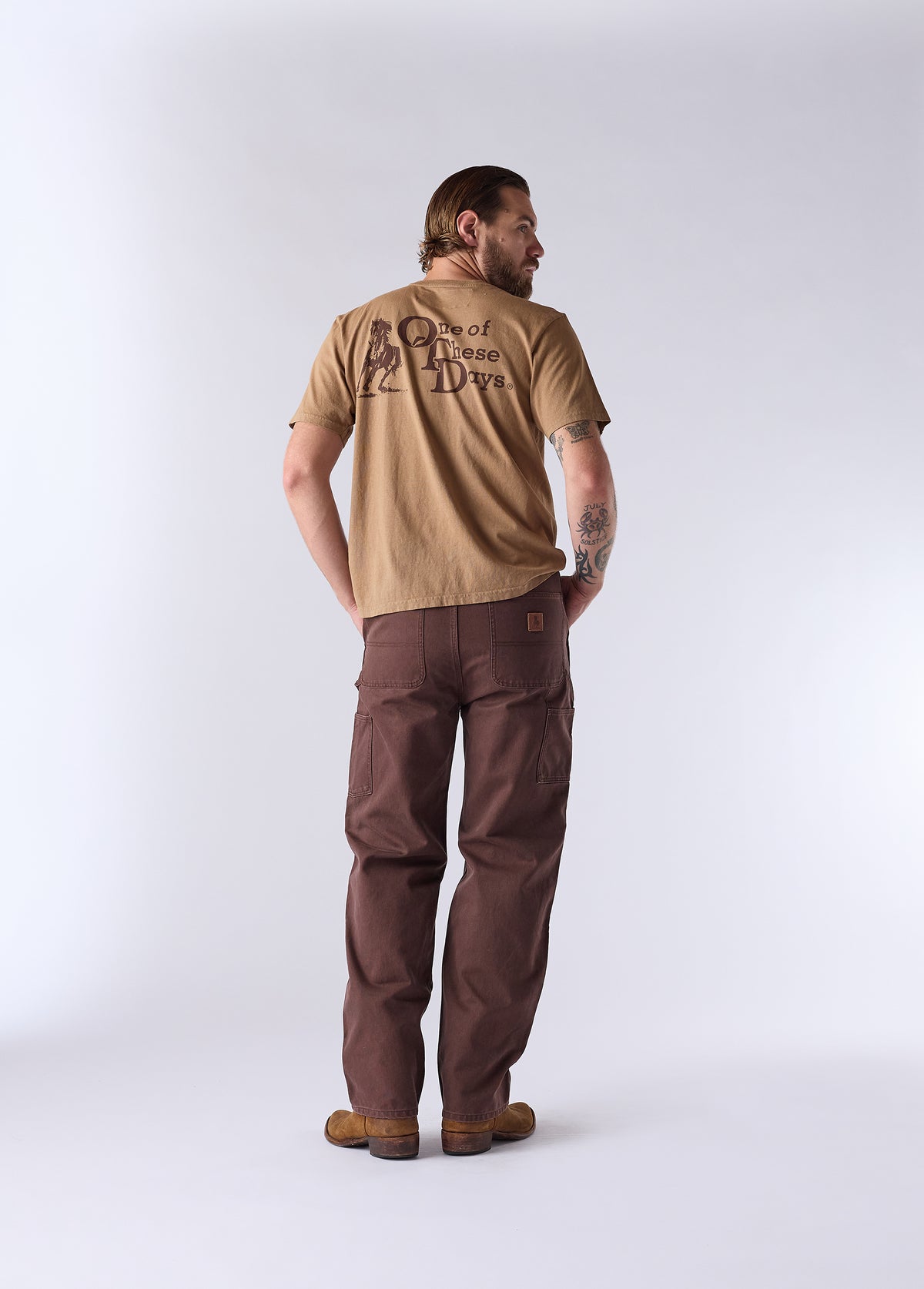 OTD Stacked Logo T-Shirt | Brown