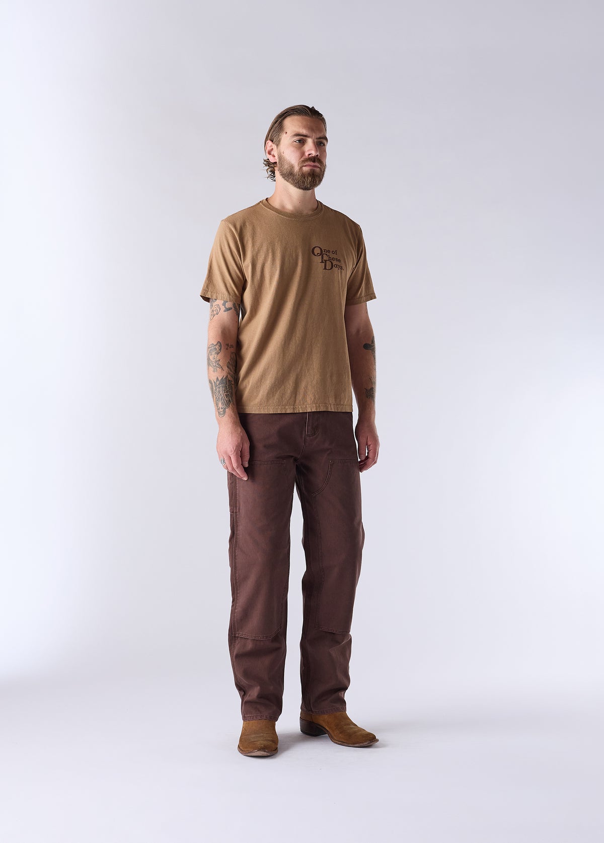 OTD Stacked Logo T-Shirt | Brown