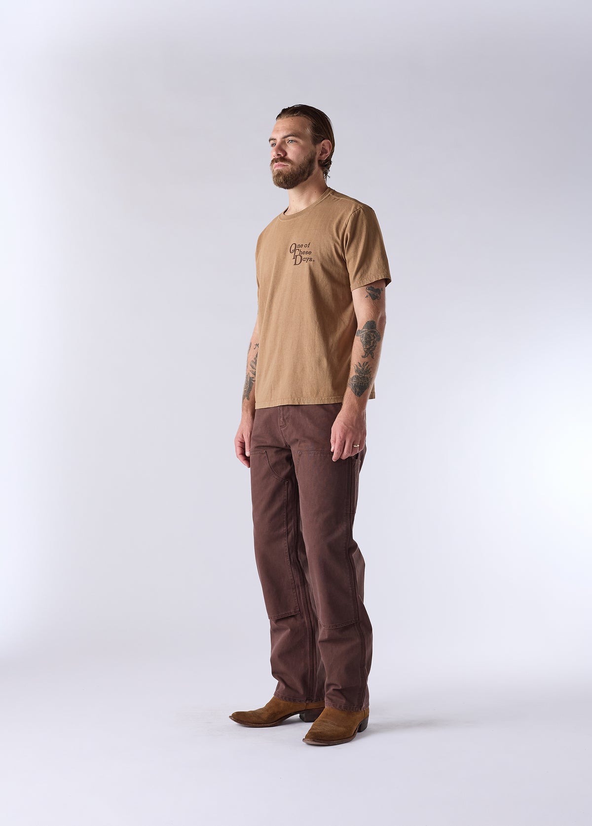 OTD Stacked Logo T-Shirt | Brown