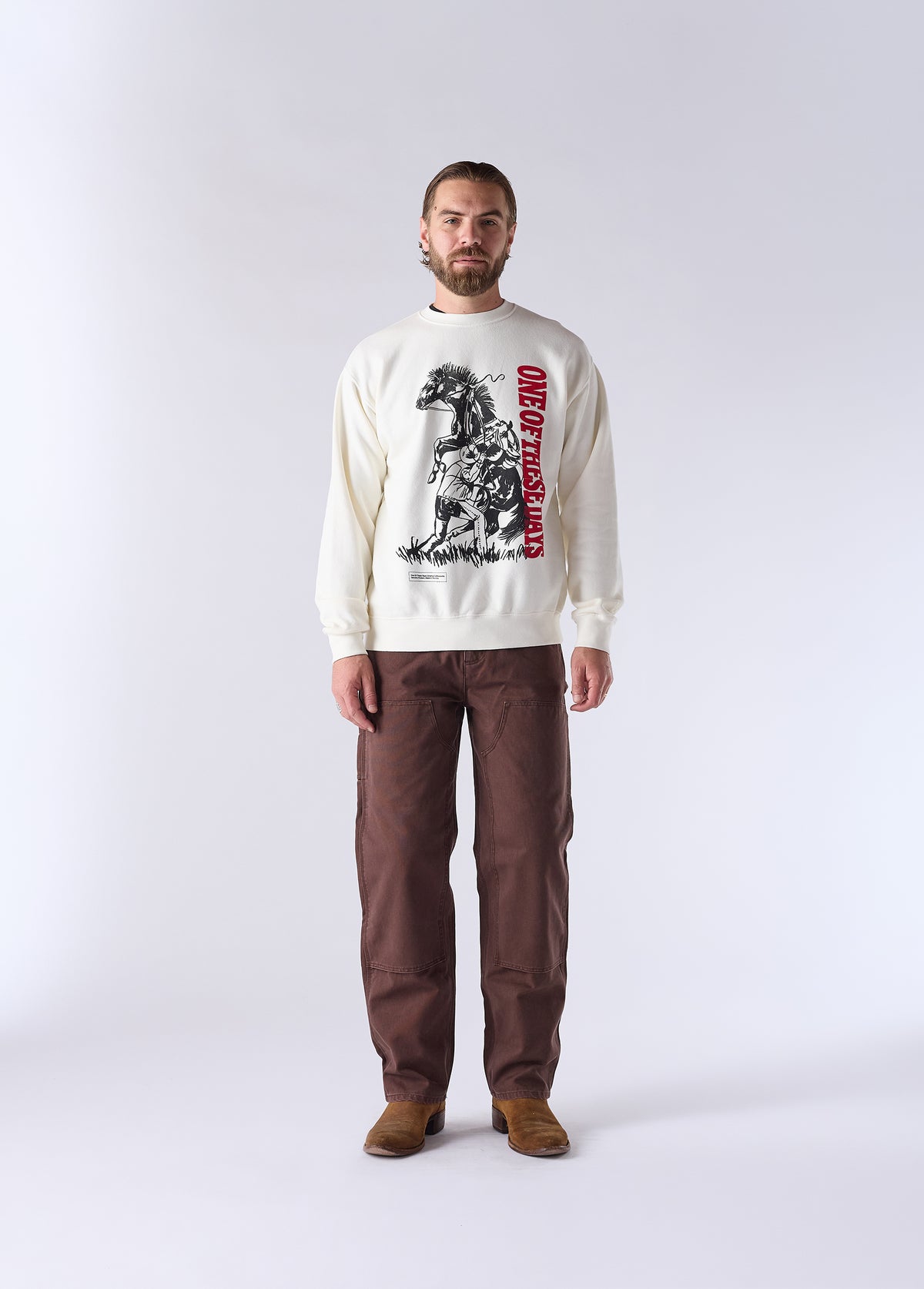 Anyhow Crewneck Sweatshirt | Bone
