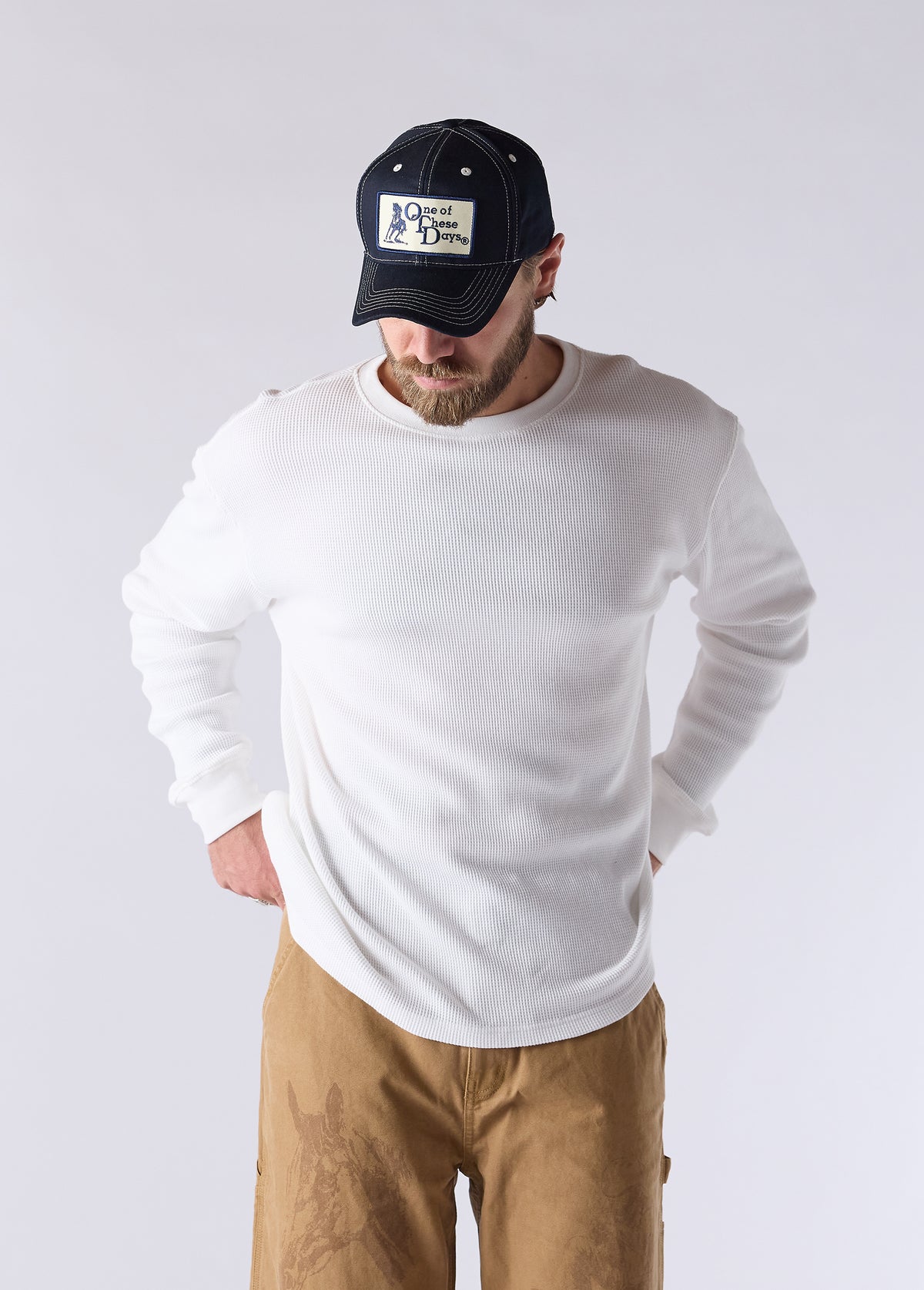 Stacked Logo Patch Hat | Navy