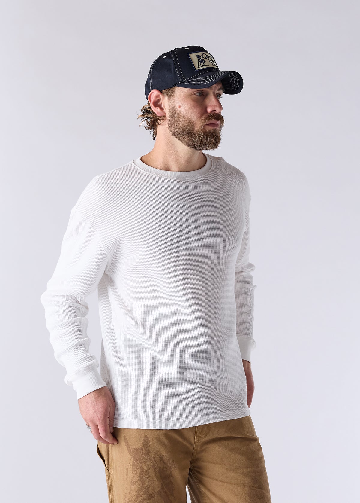 Stacked Logo Patch Hat | Navy