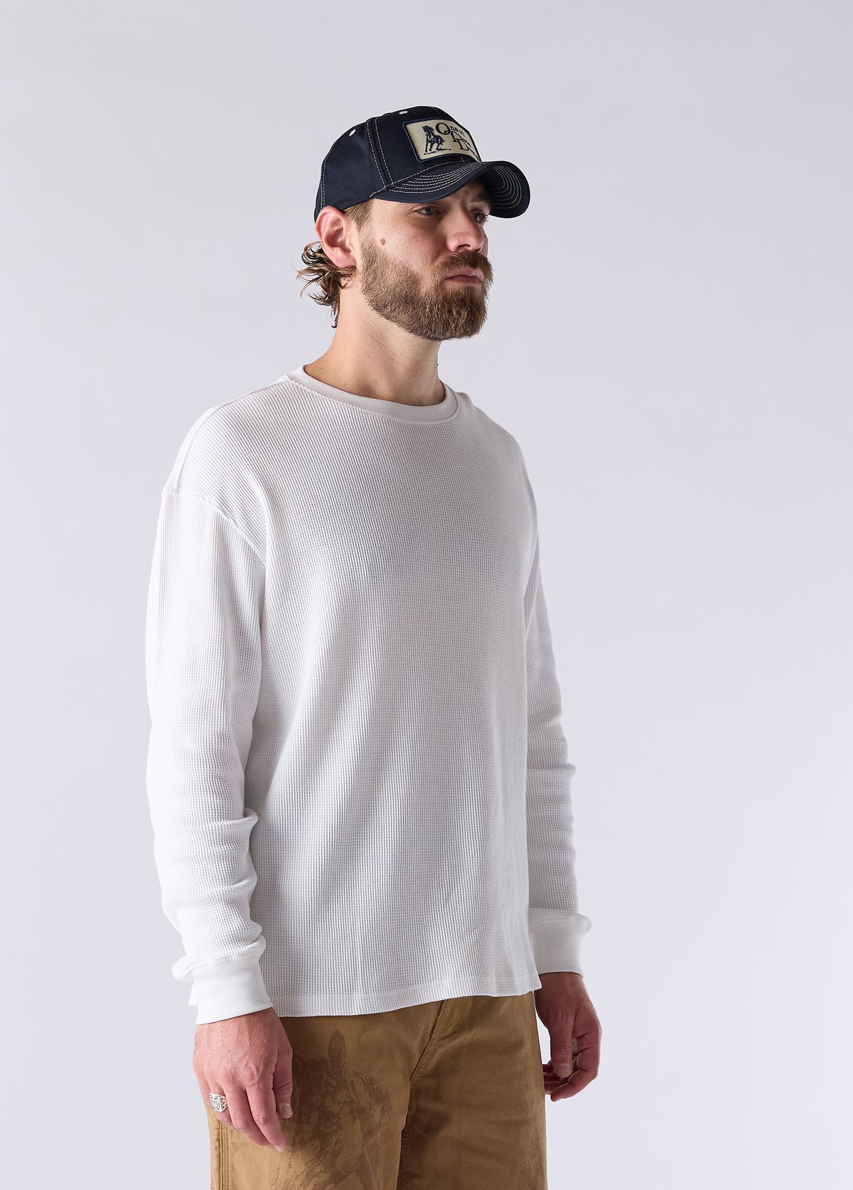 Stacked Logo Patch Hat | Navy