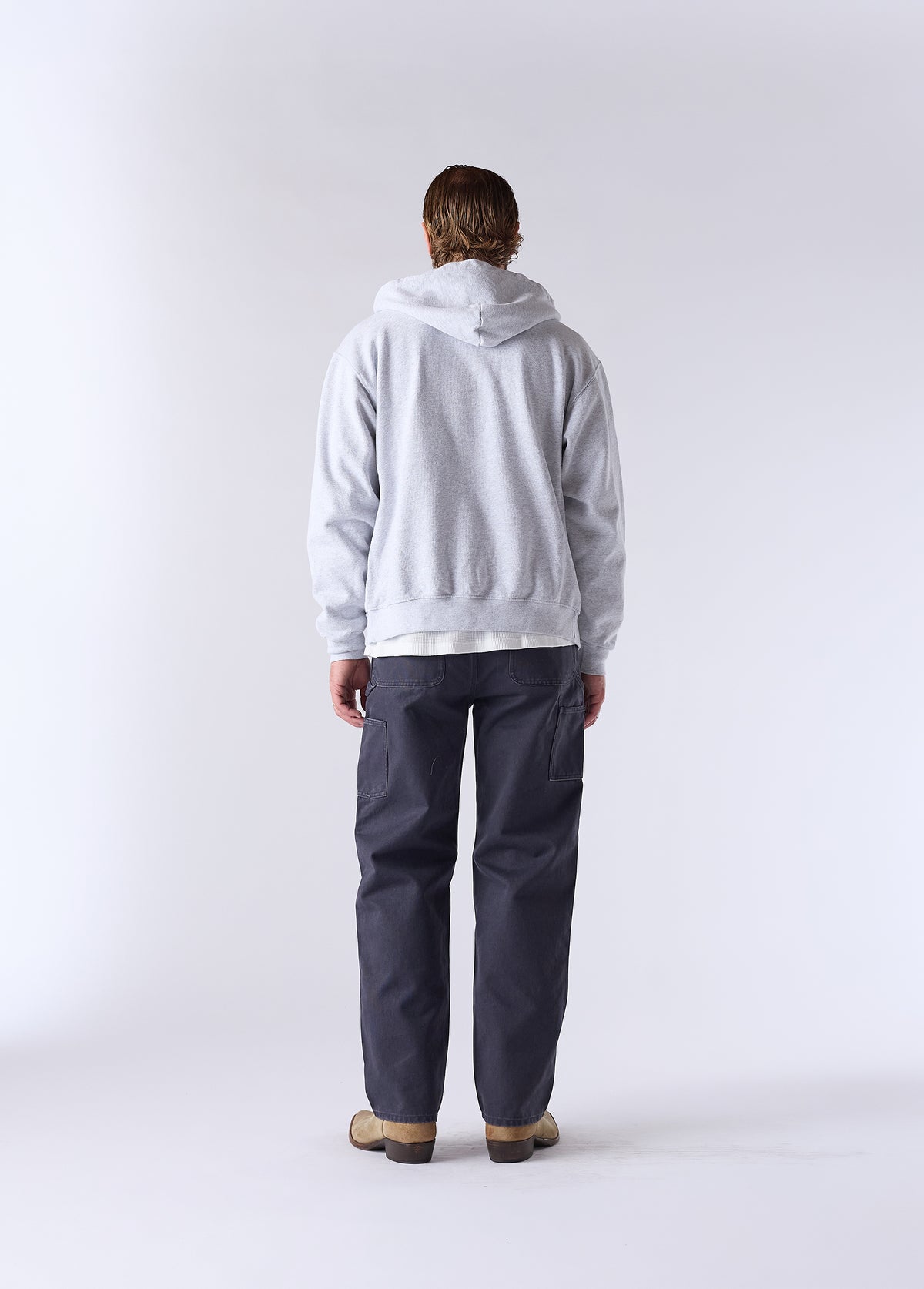 Into The Distance Zip Up Hooded Sweatshirt | Heather Grey