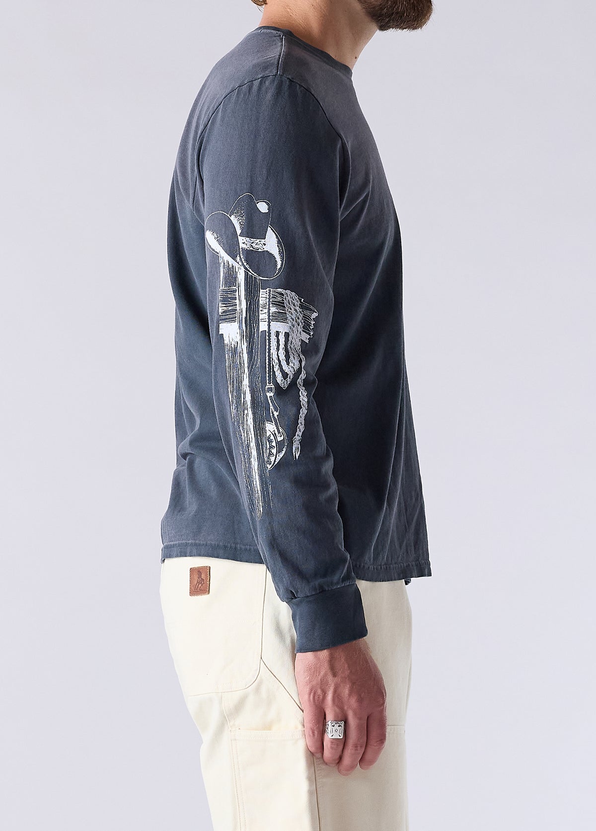 American Beauty Long Sleeve T-Shirt | Sun Faded Black