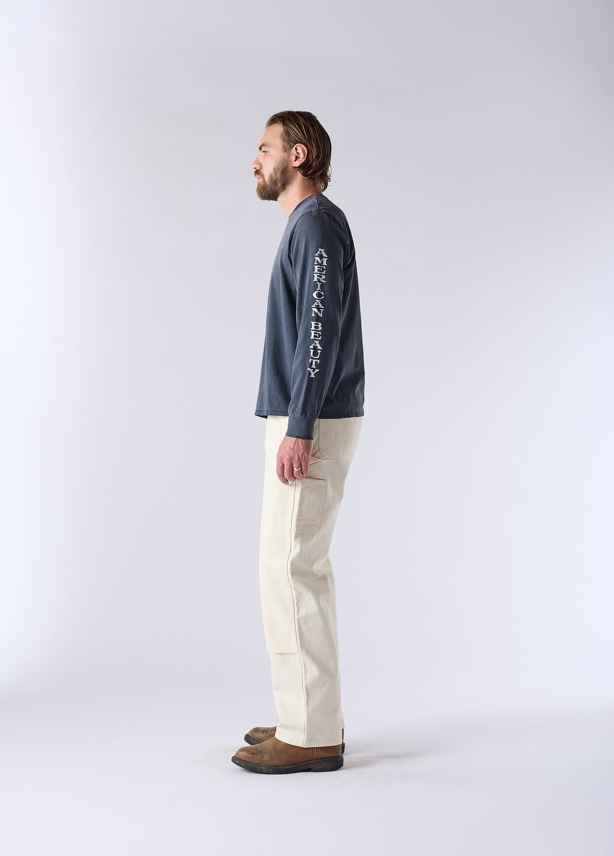 American Beauty Long Sleeve T-Shirt | Sun Faded Black