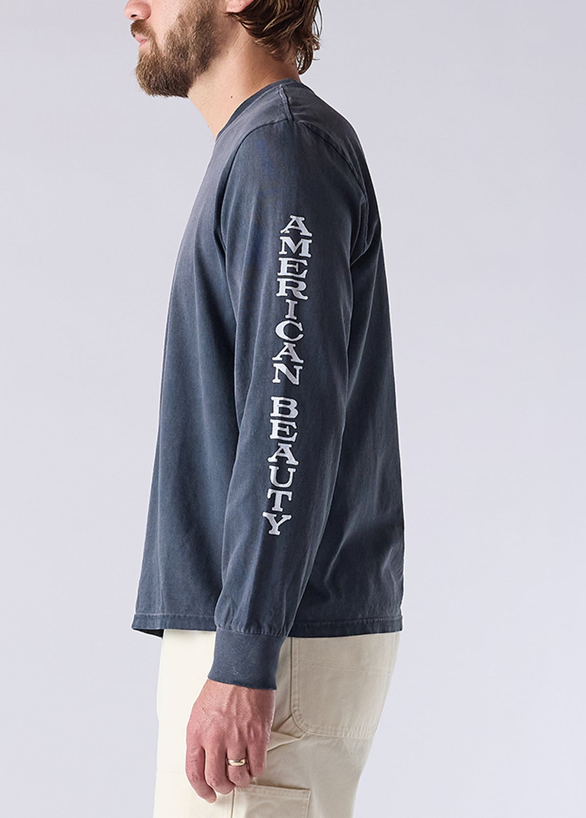 American Beauty Long Sleeve T-Shirt | Sun Faded Black