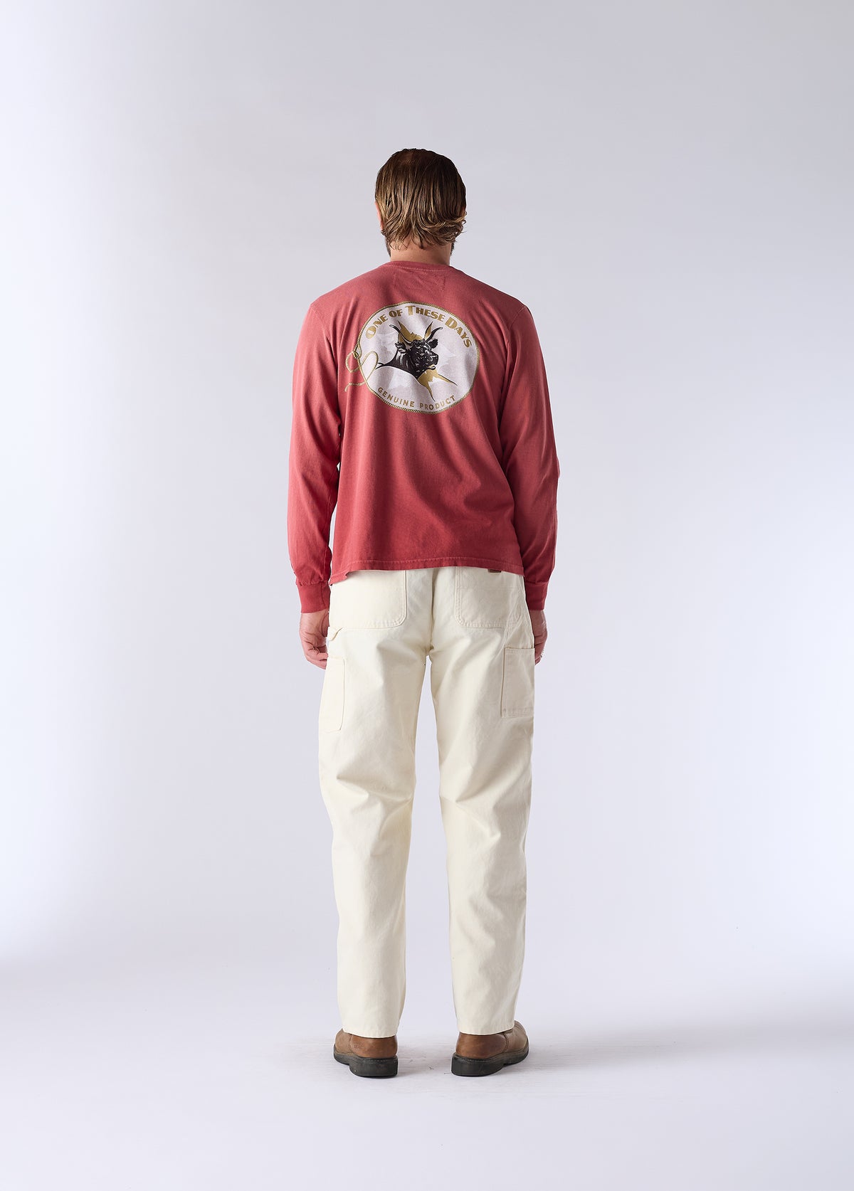 Bull Durham Long Sleeve T-Shirt | Sun Faded Red