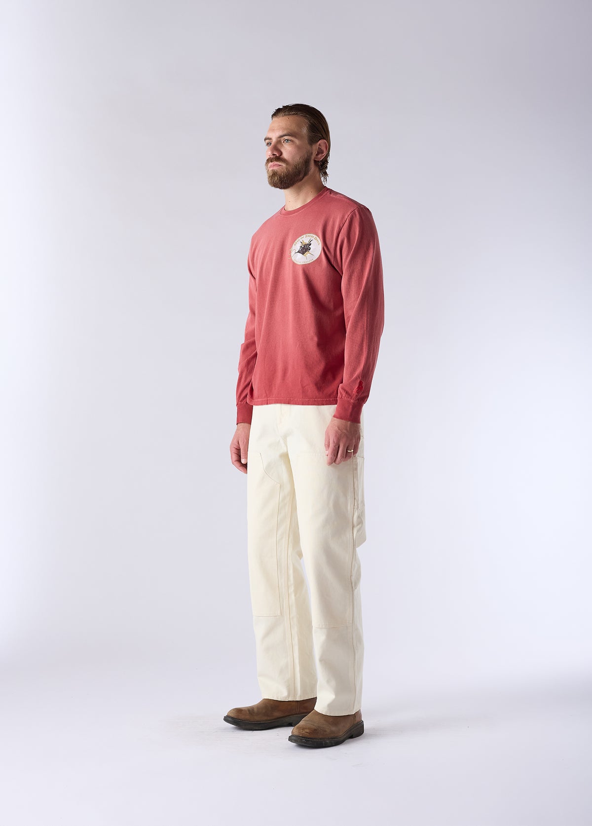 Bull Durham Long Sleeve T-Shirt | Sun Faded Red