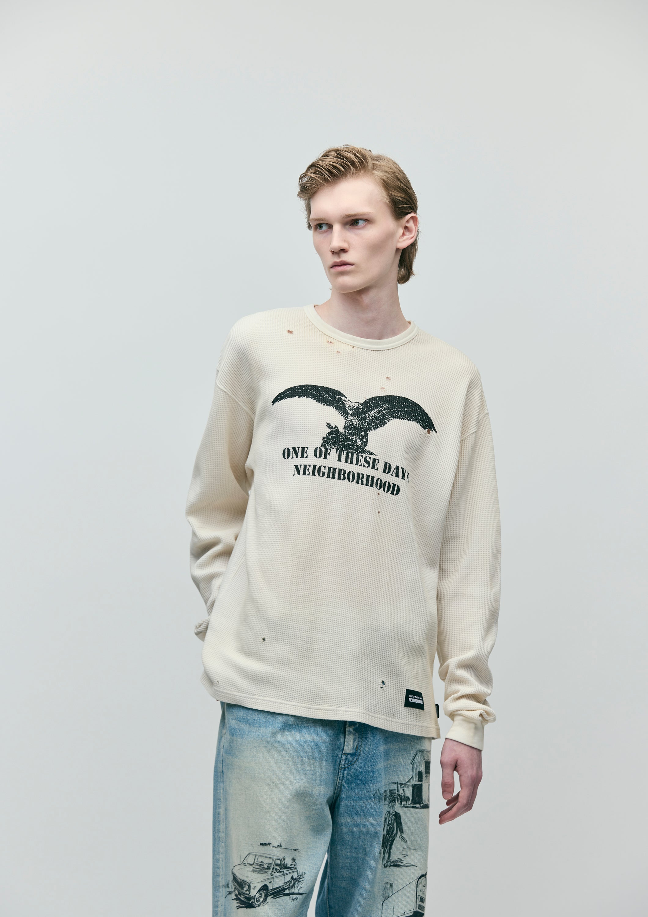 NBHD/OTD - Distressed Thermal | White | On The Road Again | One Of