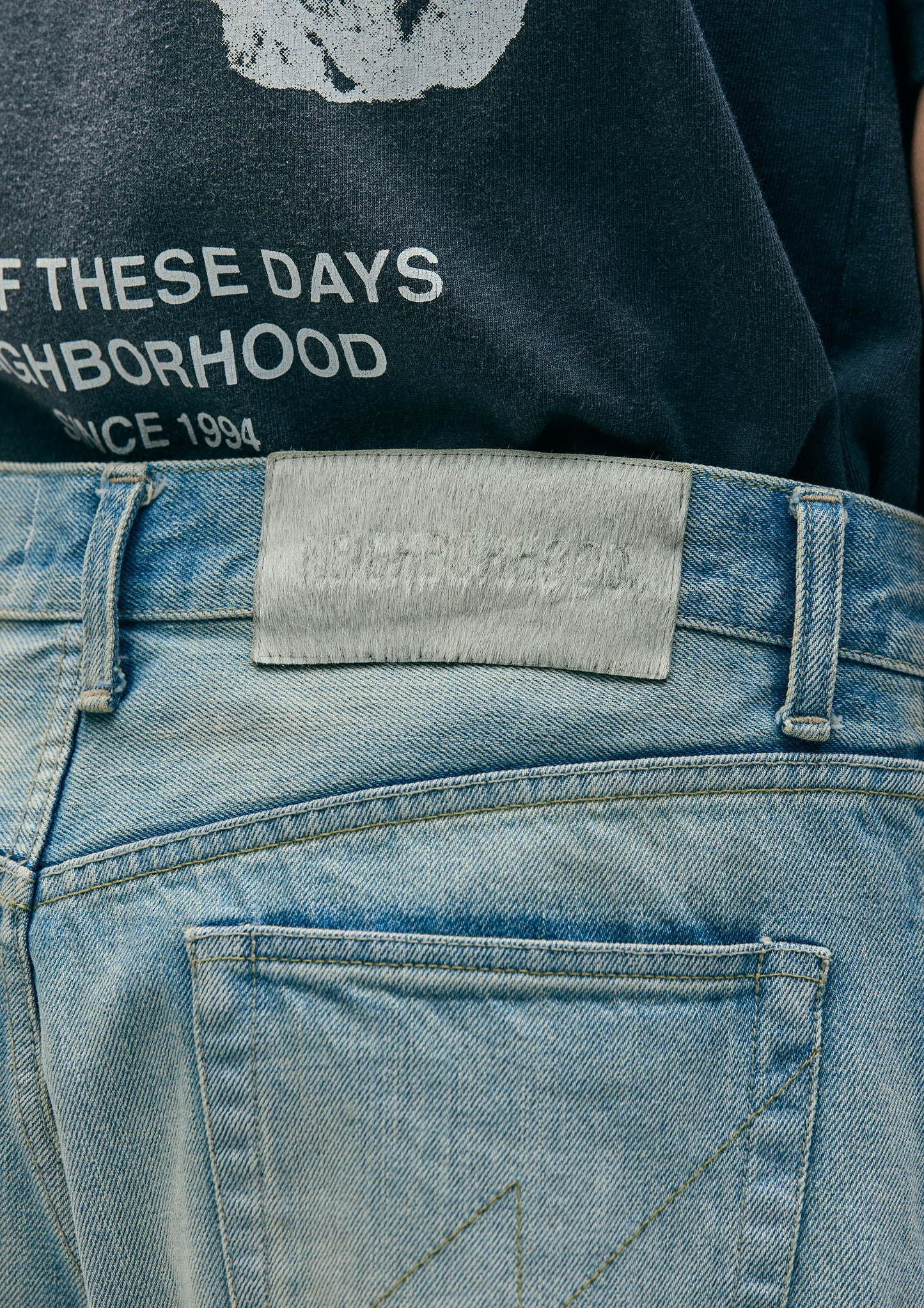 NBHD/OTD - On The Road Again Denim Pant | All Over Charcoal Drawing