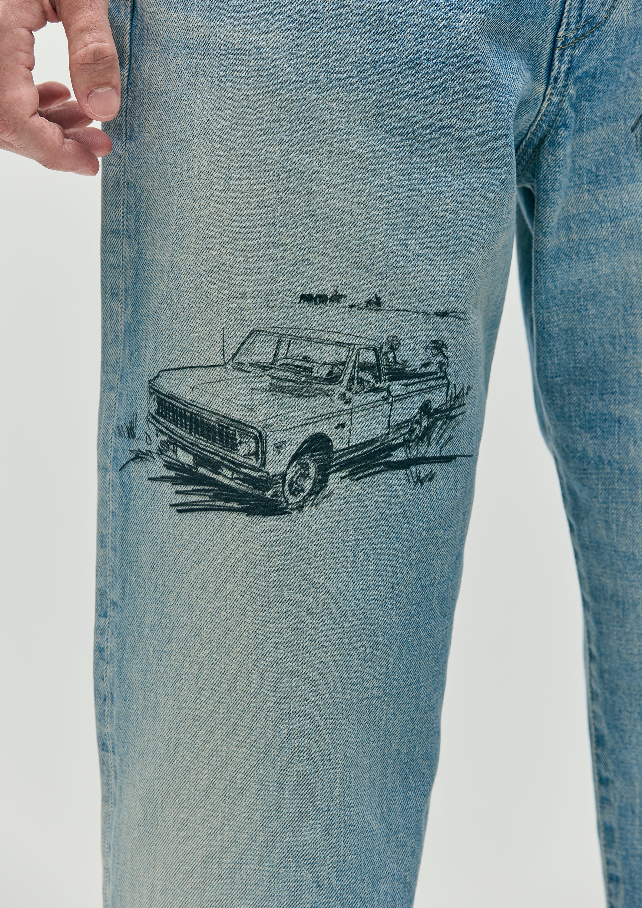 NBHD/OTD - On The Road Again Denim Pant | All Over Charcoal