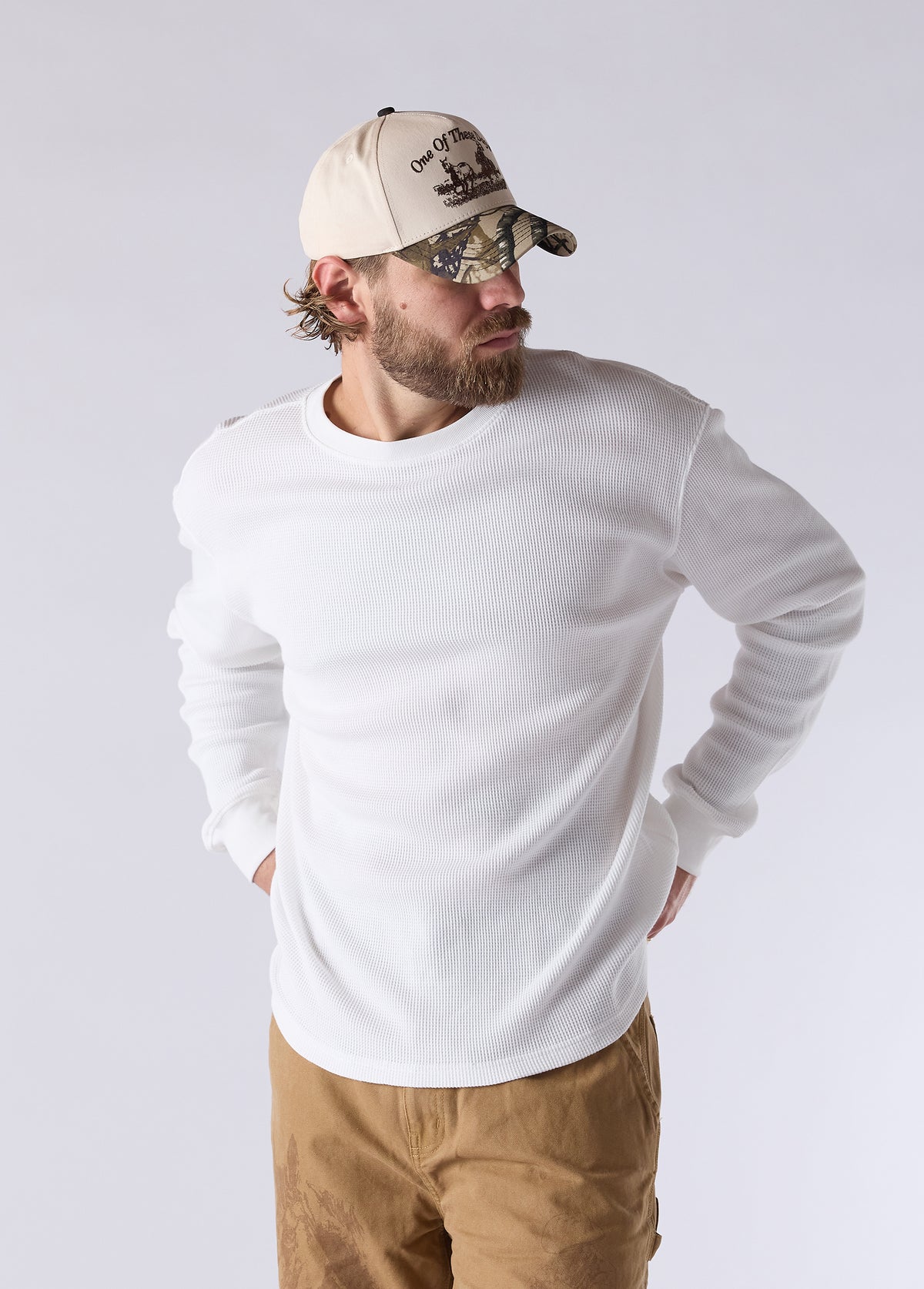 Just For A Moment 5 Panel Hat | Bone/Camo