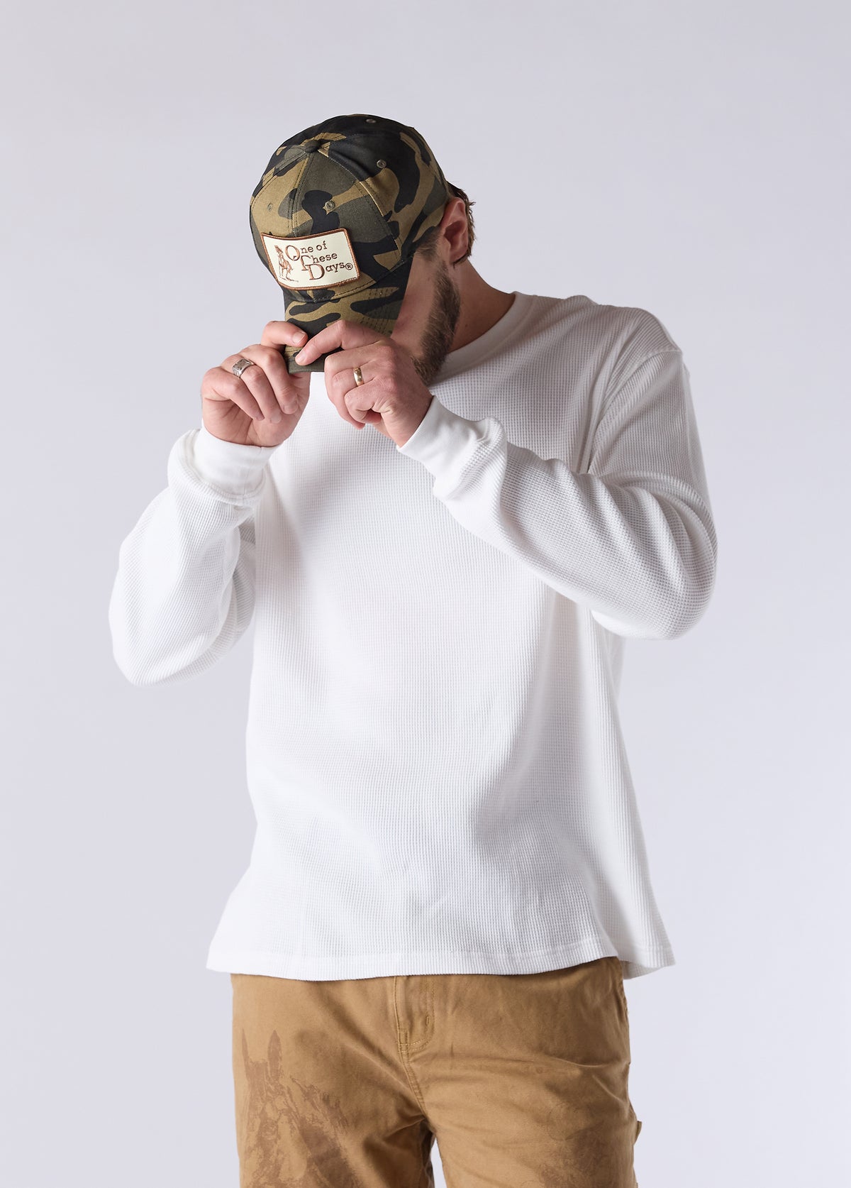 Stacked Logo Patch Hat | Woodland Camo