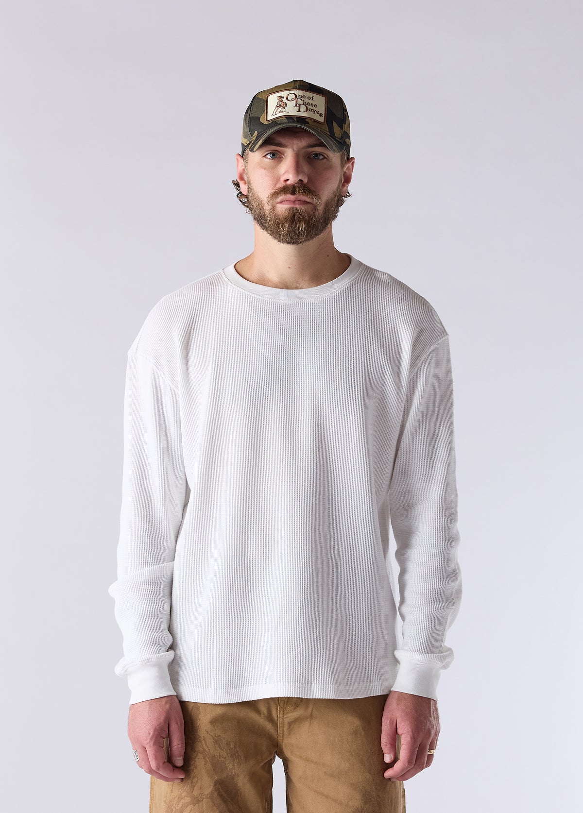 Stacked Logo Patch Hat | Woodland Camo