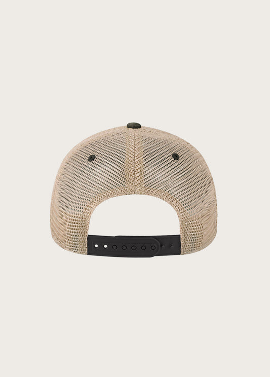 Weed Patch Trucker Hat | Washed Woodland Camo