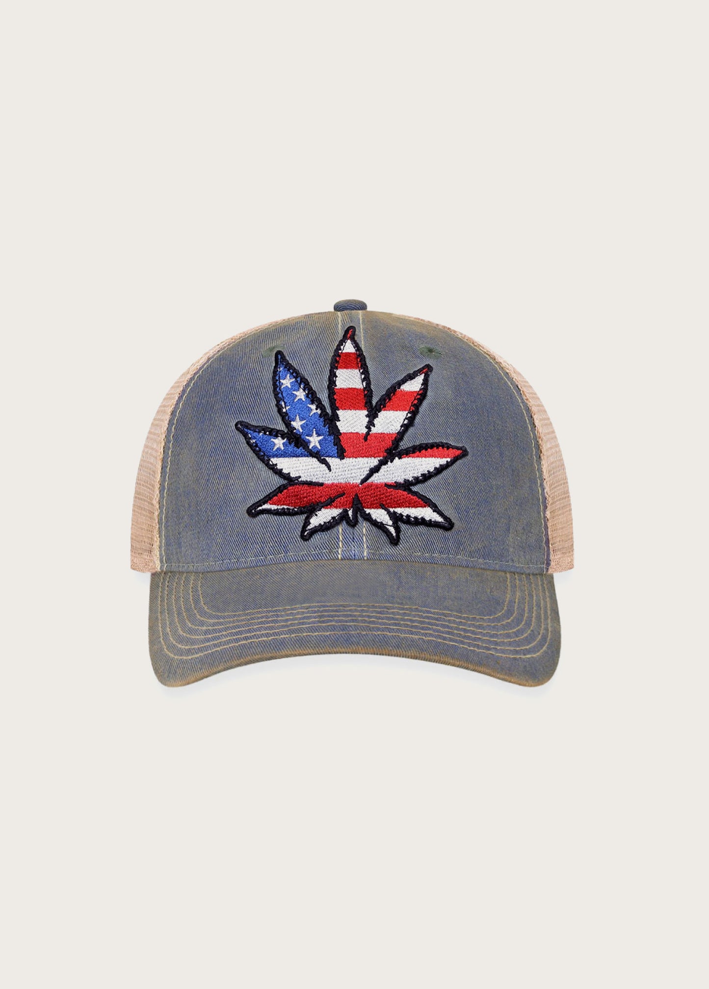 Weed Patch Trucker Hat | Washed Denim