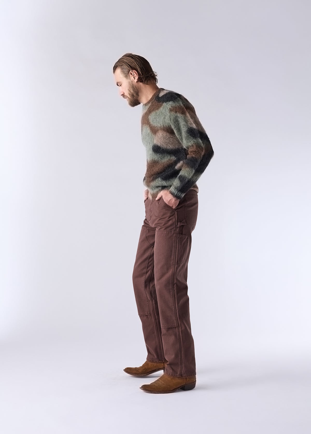 Camo Mohair Knit Sweater | Camo