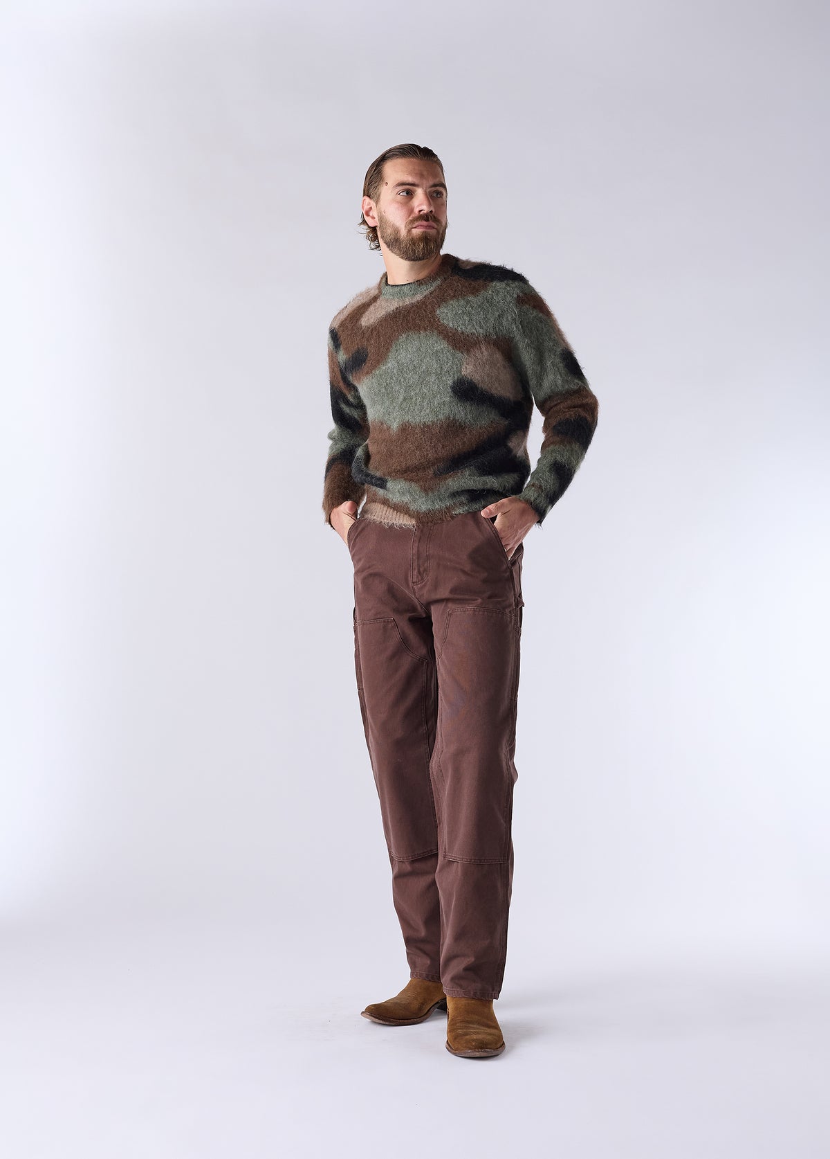 Camo Mohair Knit Sweater | Camo